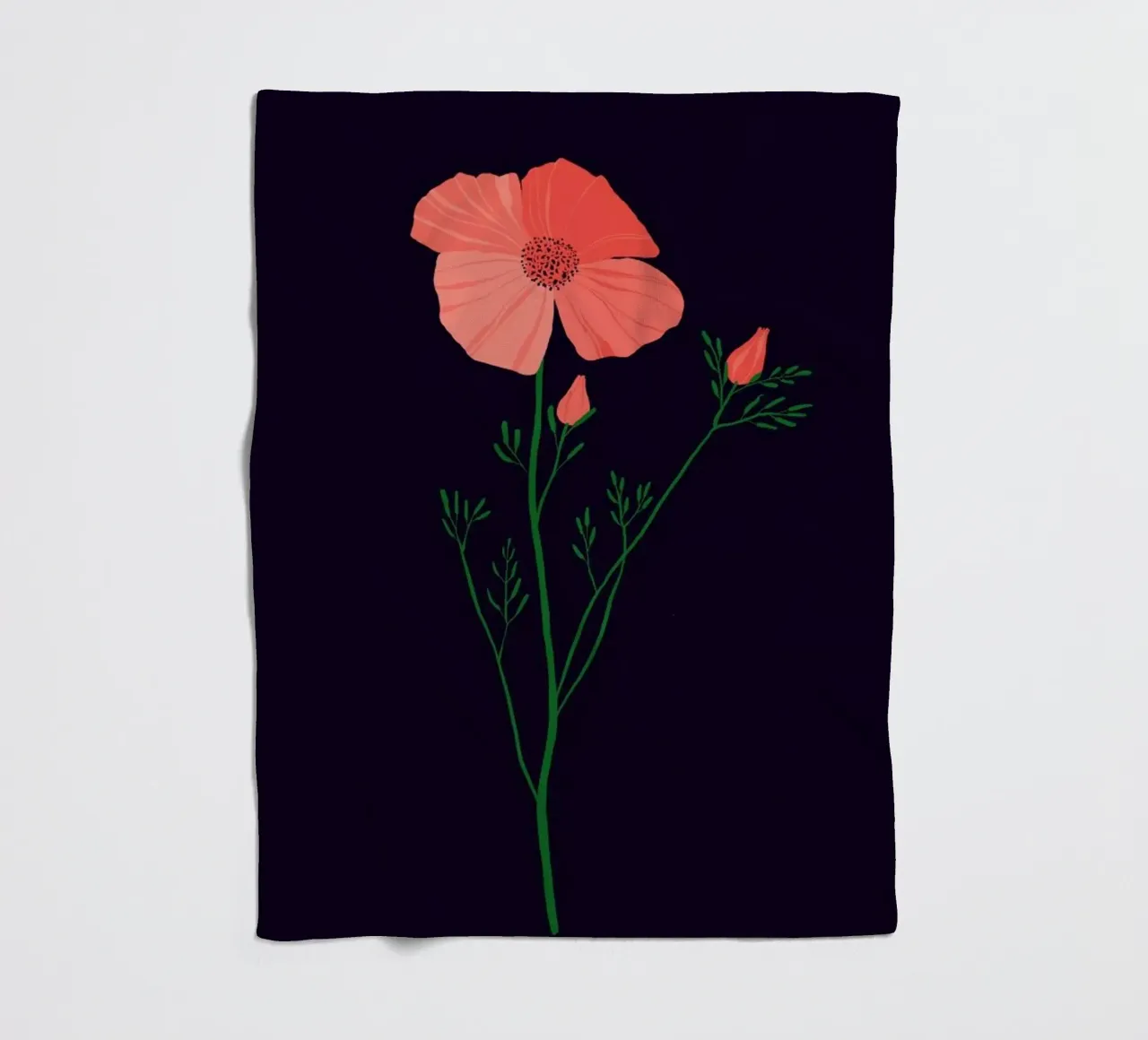 Pressed Poppy coperta in pile da Pure