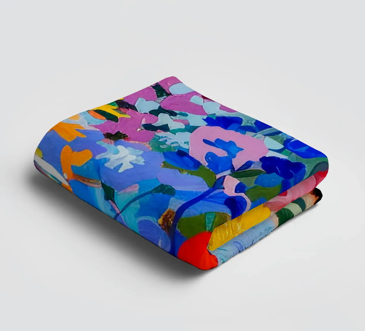 Bloemenprint, abstracte bloemsierkunst, kleurrijke muurkunst badhanddoek van Boheme