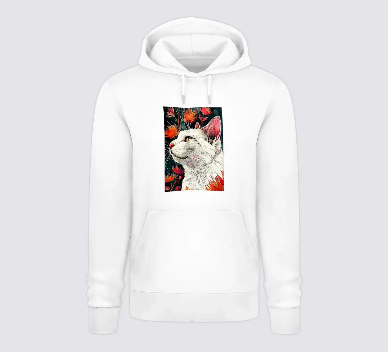 Gatto Lucy felpa con cappuccio da Lionmixart