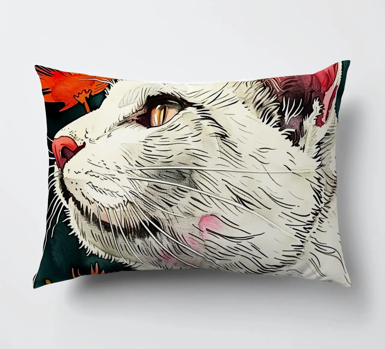 Gatto Lucy cuscino da Lionmixart