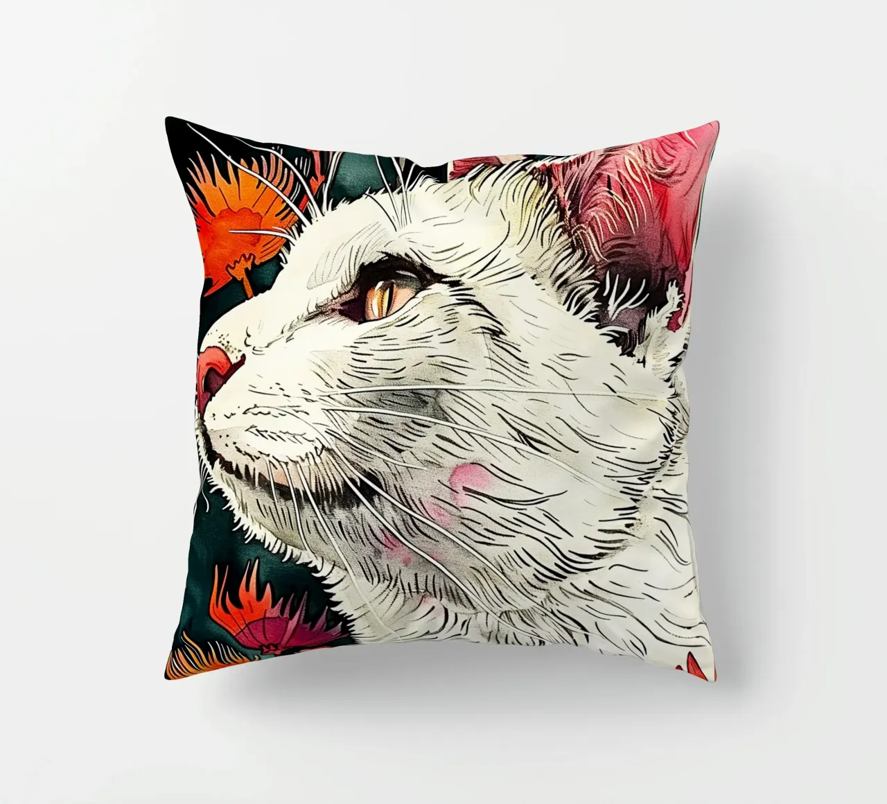 Gatto Lucy cuscino da Lionmixart