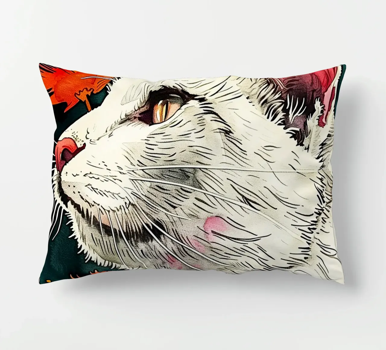Gatto Lucy cuscino da Lionmixart