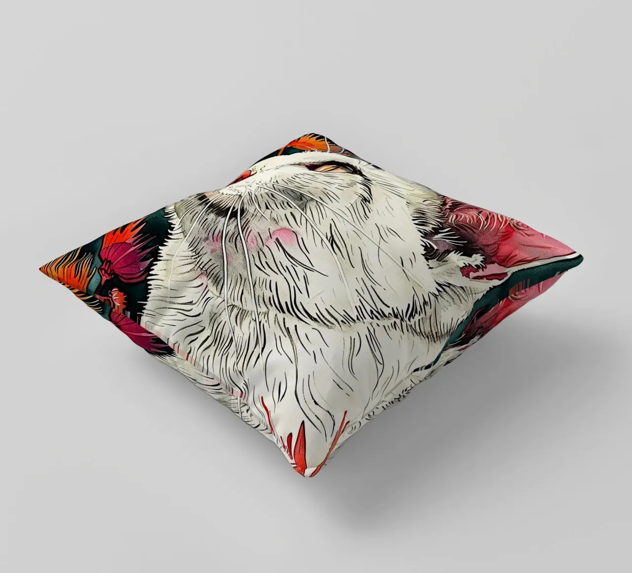Gatto Lucy cuscino da Lionmixart