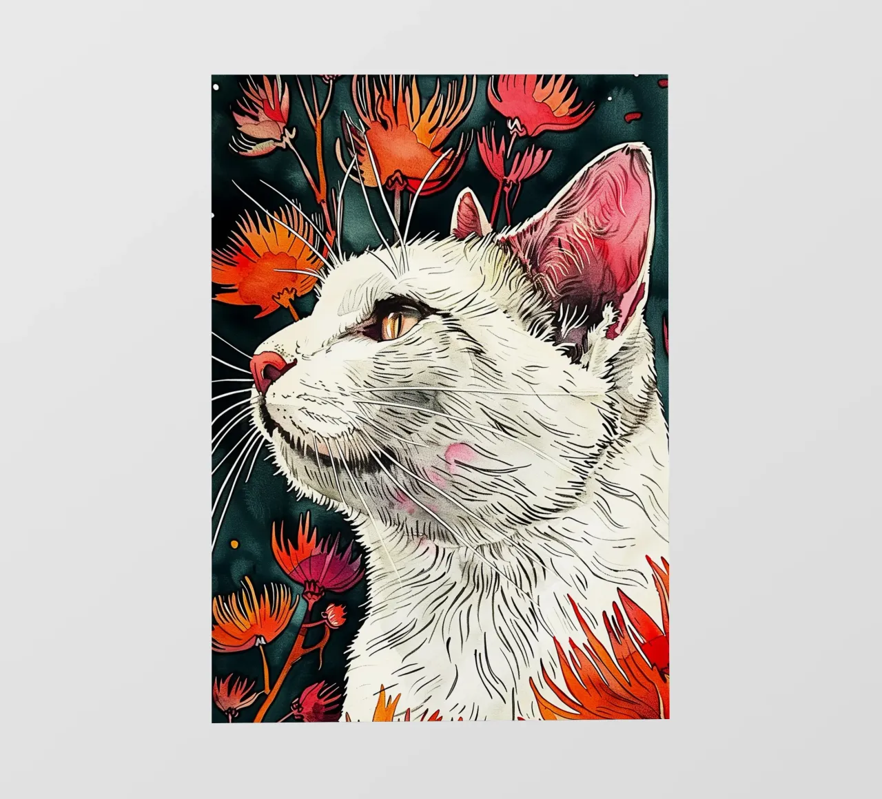 Gatto Lucy pellicola backlit da Lionmixart