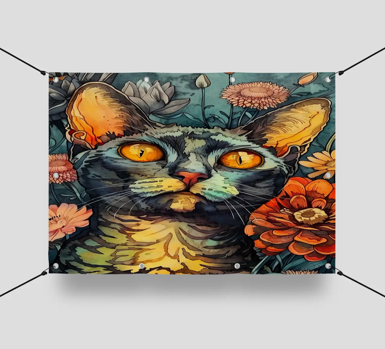Dipingere Simba telo in pvc da Lionmixart