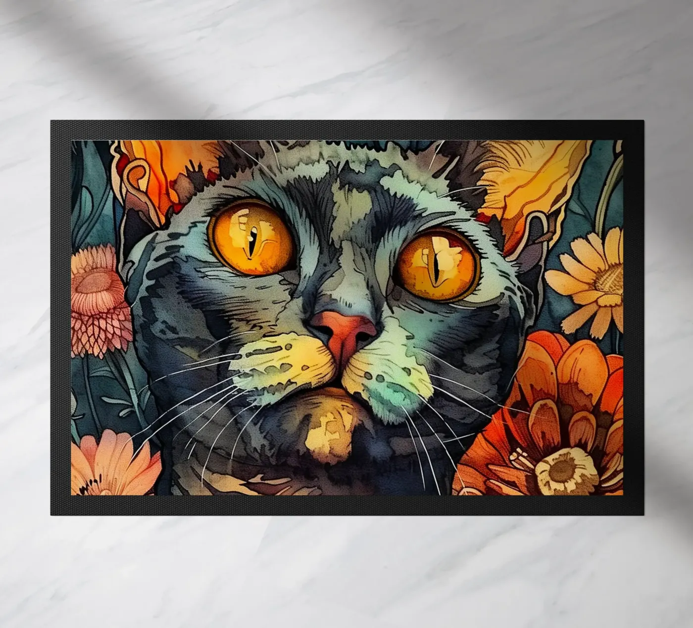 Paint Simba doormat by Lionmixart