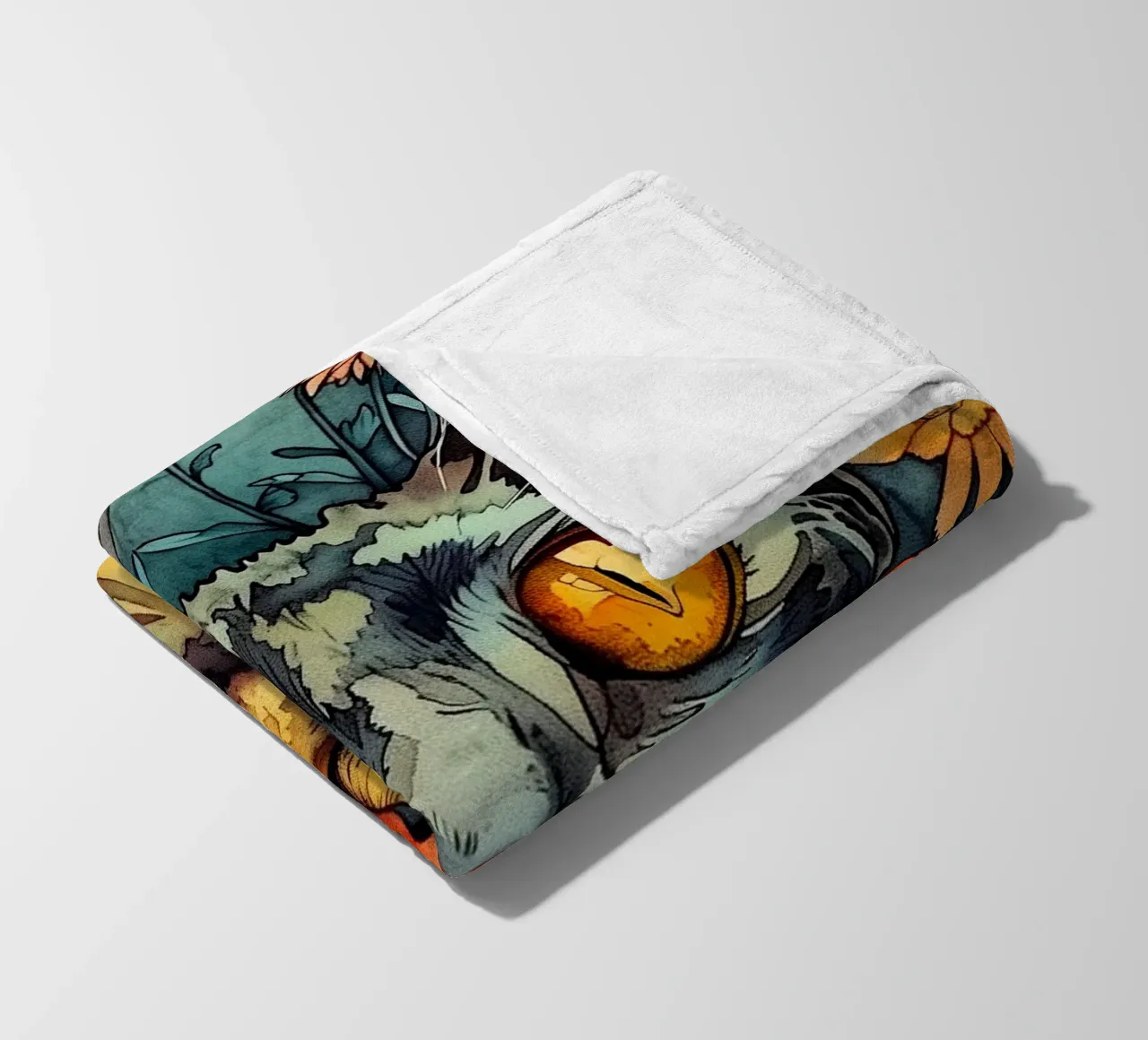 Simba malen Fleecedecke von Lionmixart