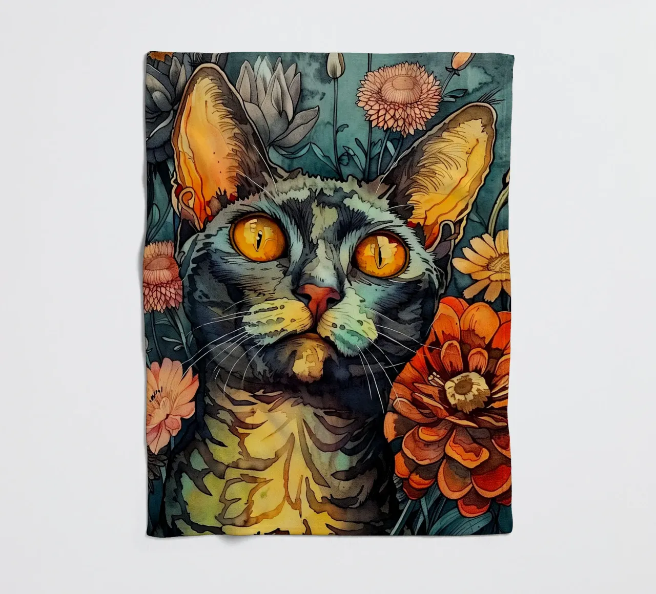 Simba malen Fleecedecke von Lionmixart