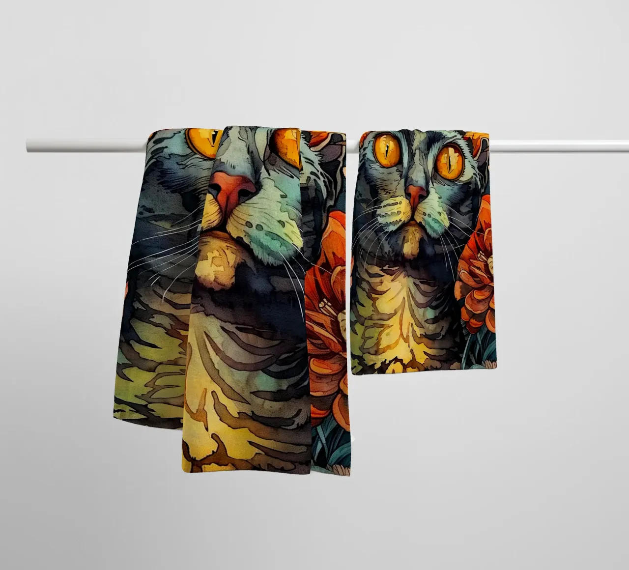 Dipingere Simba asciugamano da bagno da Lionmixart
