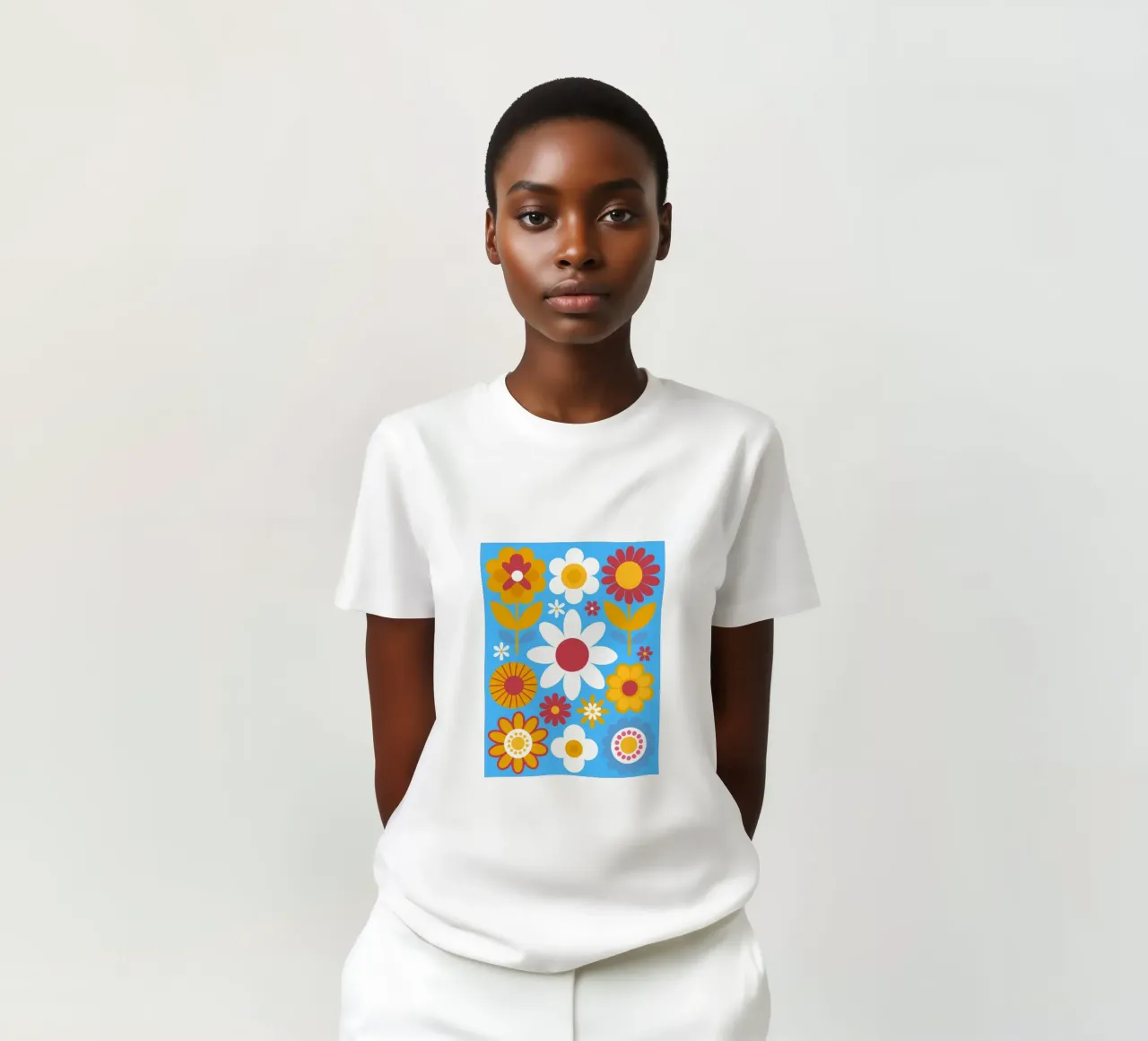 Flower Pettern t-shirt by FLOWER PLACE SHOP