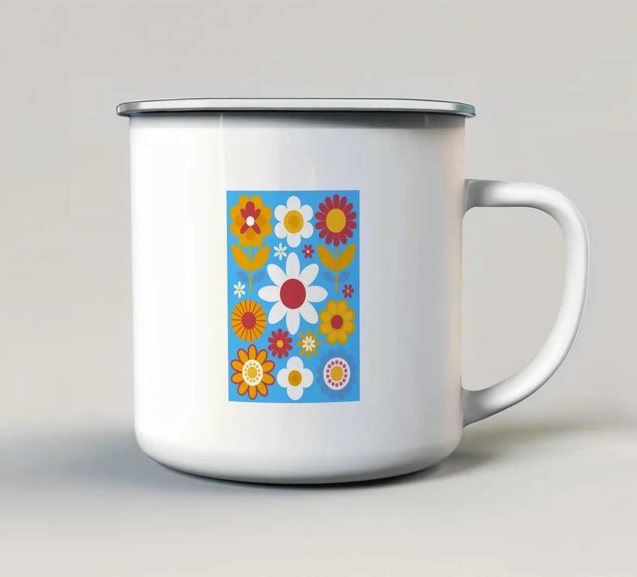 Fiore Pettern tazza in smalto da FLOWER PLACE SHOP