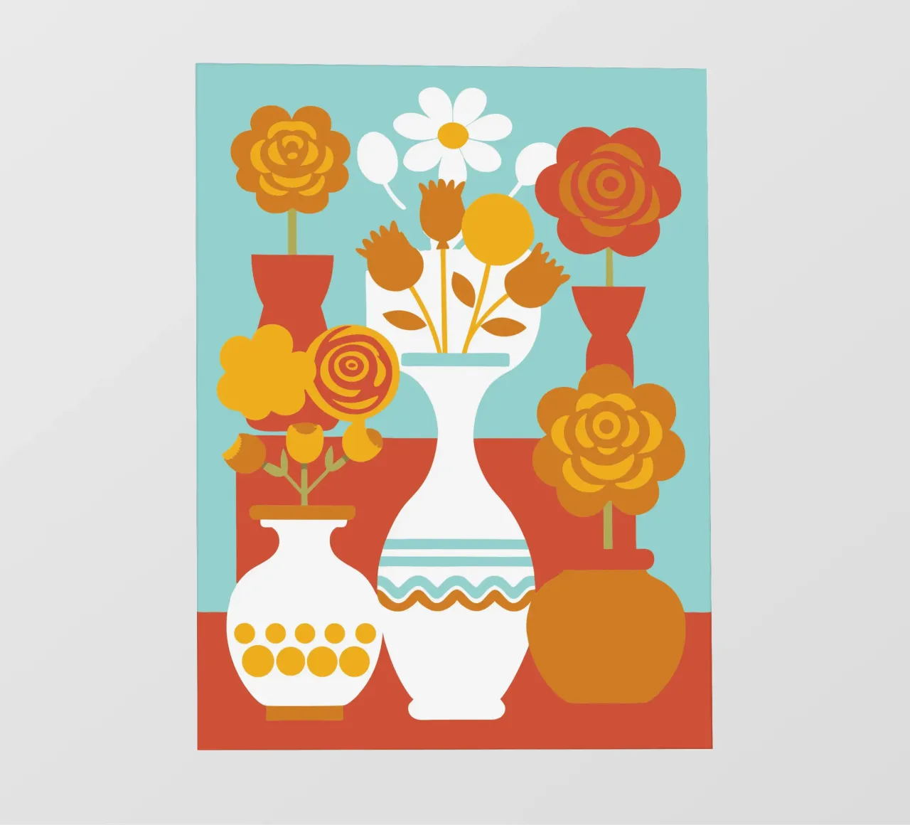 Decorazione con vaso di fiori telo in pvc da FLOWER PLACE SHOP