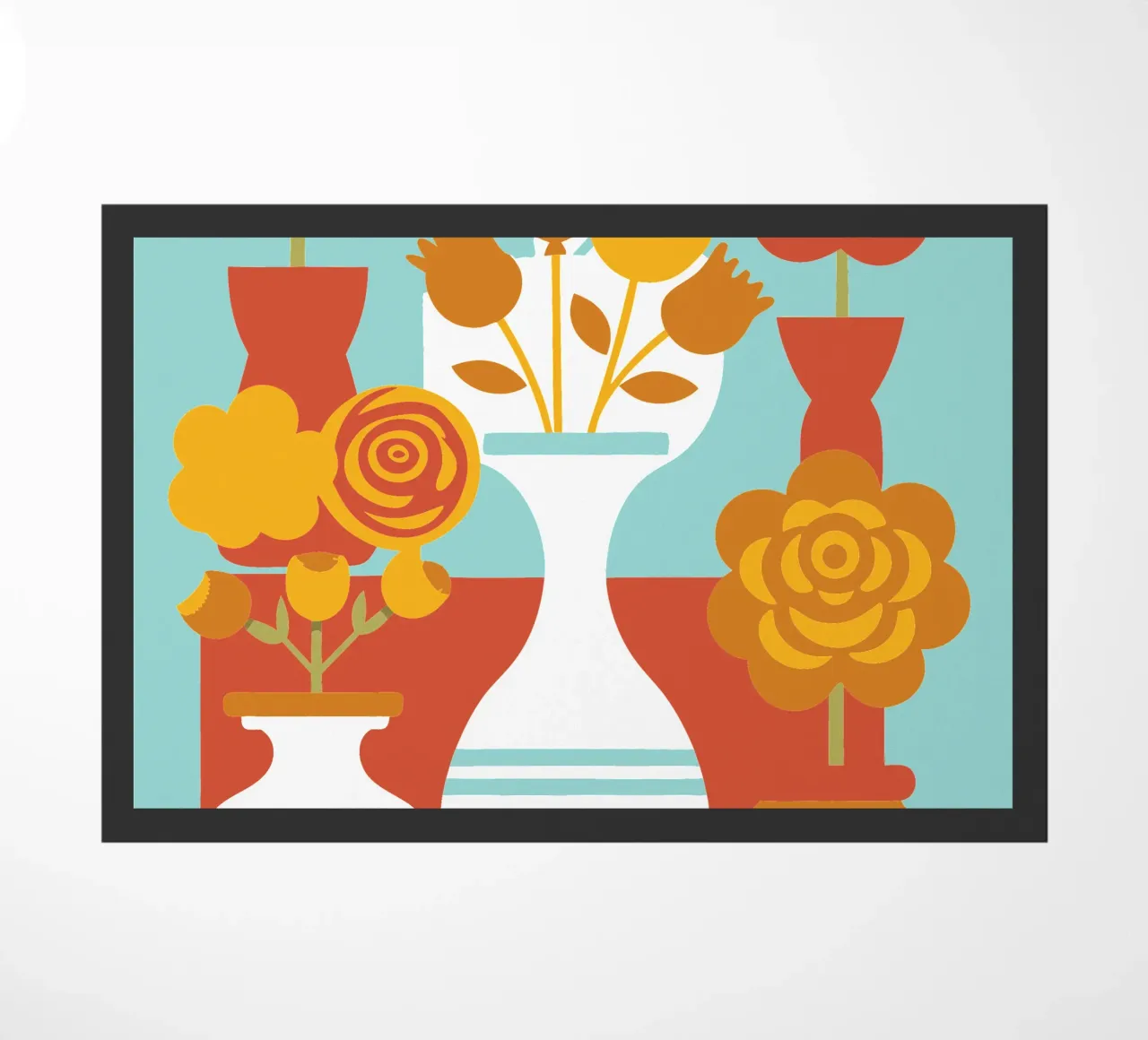 Decorazione con vaso di fiori zerbino da FLOWER PLACE SHOP