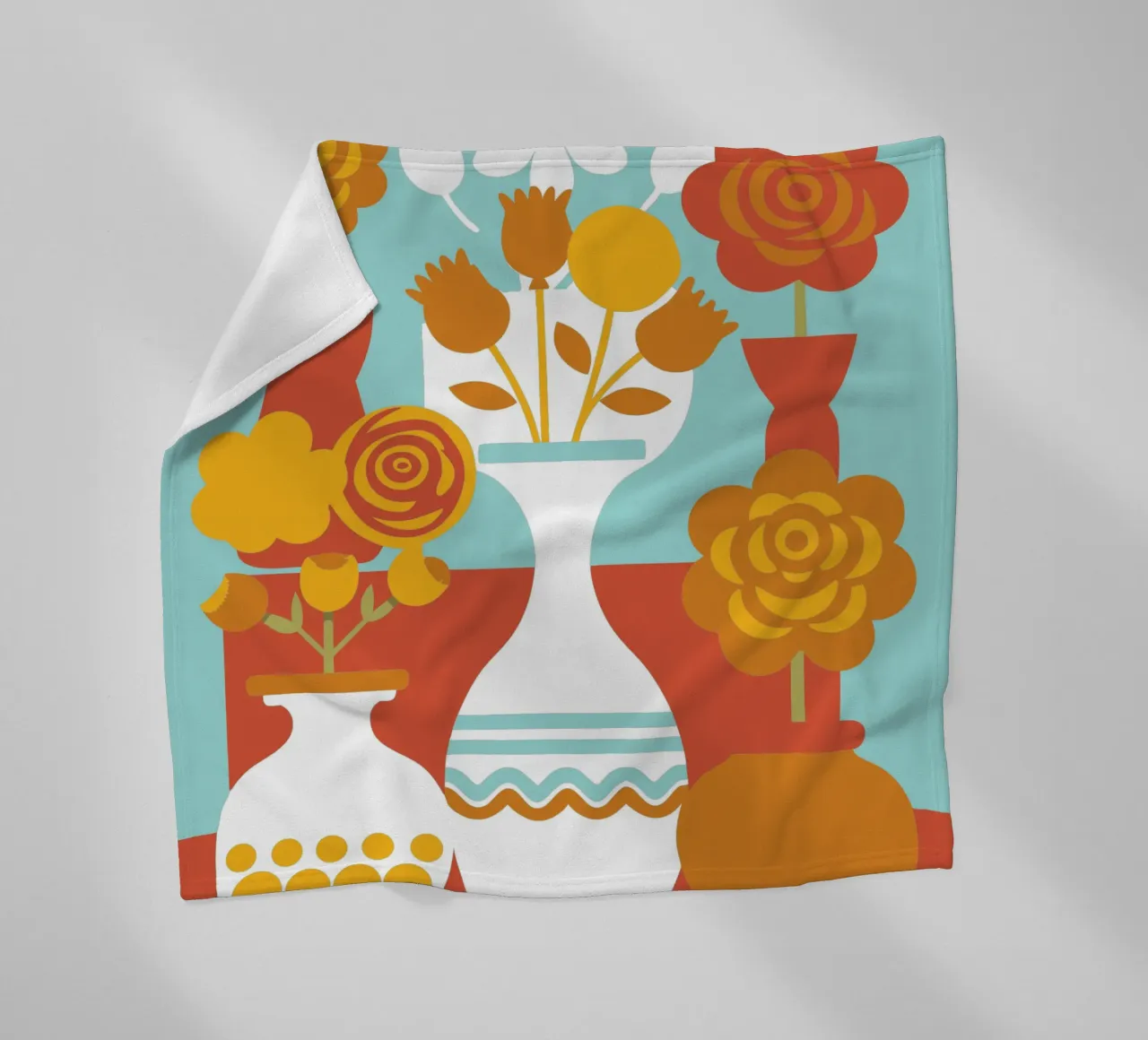 Decorazione con vaso di fiori coperta in pile da FLOWER PLACE SHOP