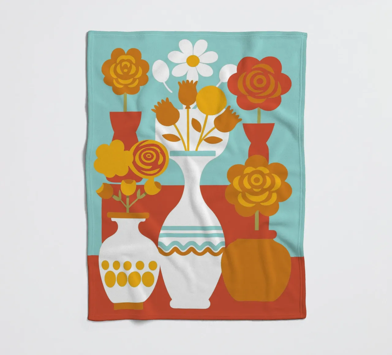 Decorazione con vaso di fiori coperta in pile da FLOWER PLACE SHOP