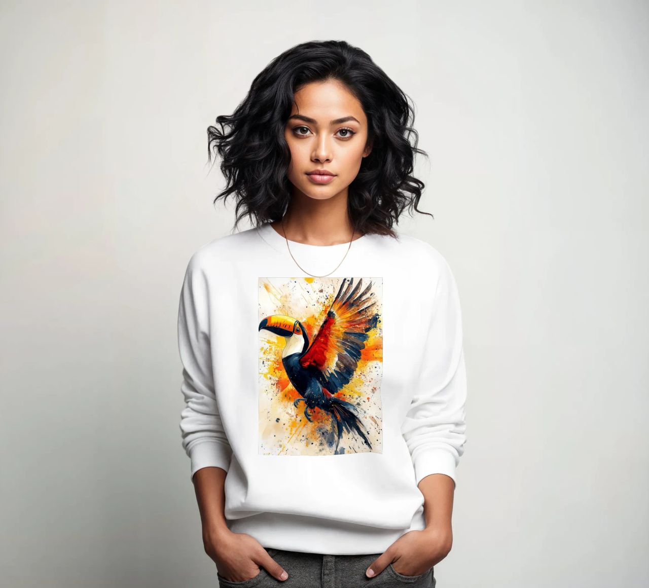 Toucan bird art felpa da Lionmixart