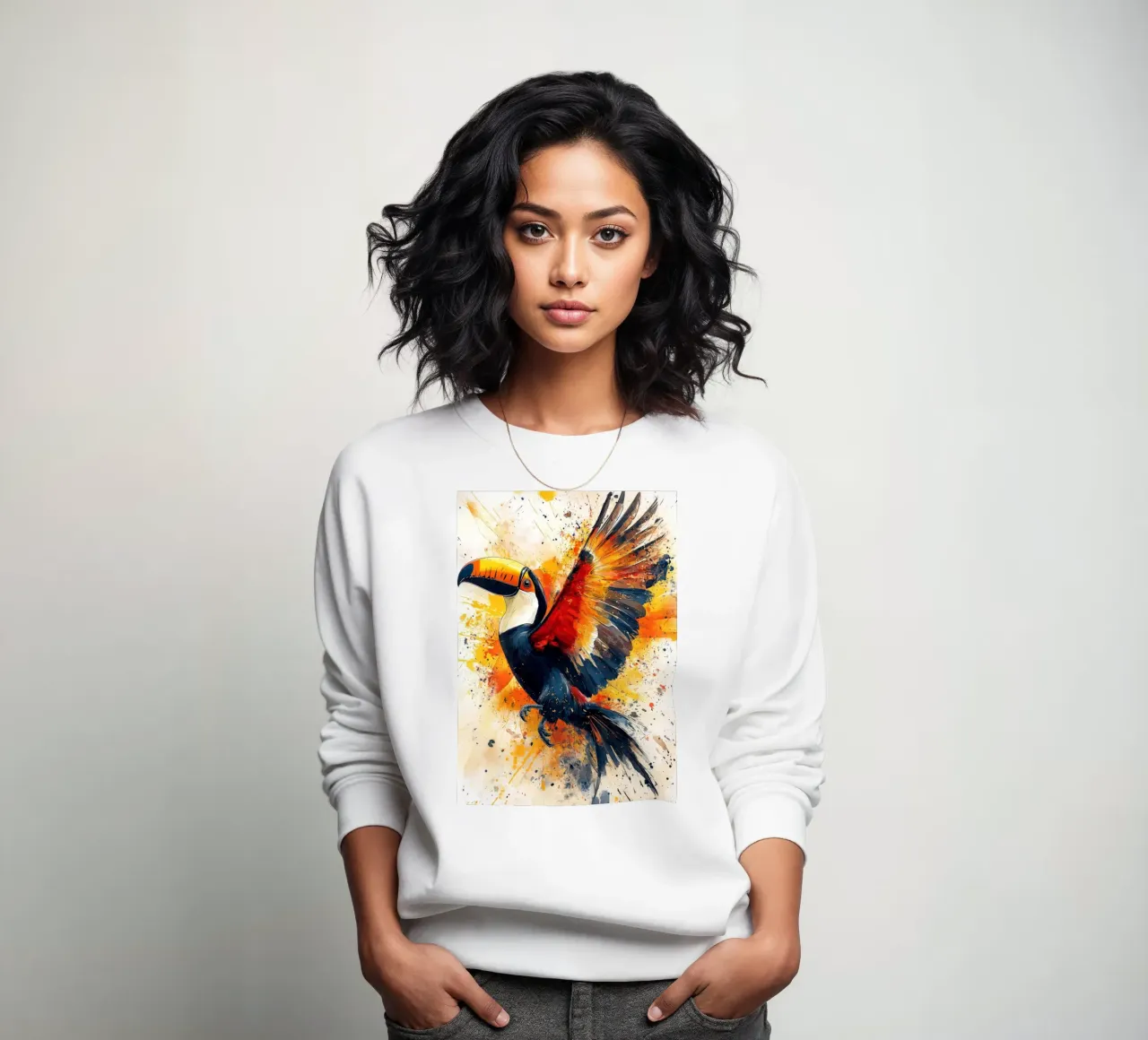 Toucan bird art felpa da Lionmixart