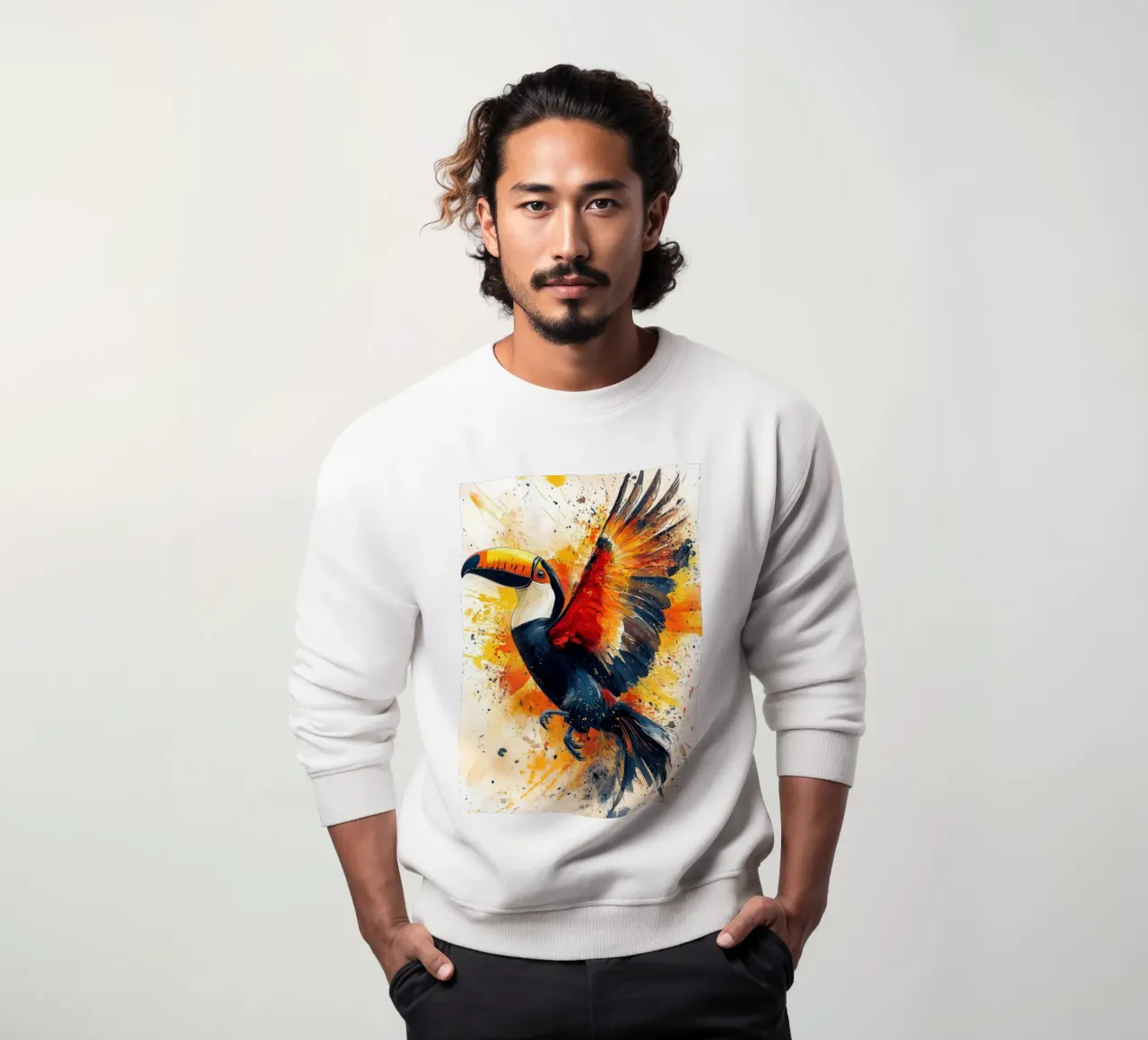 Toucan bird art felpa da Lionmixart
