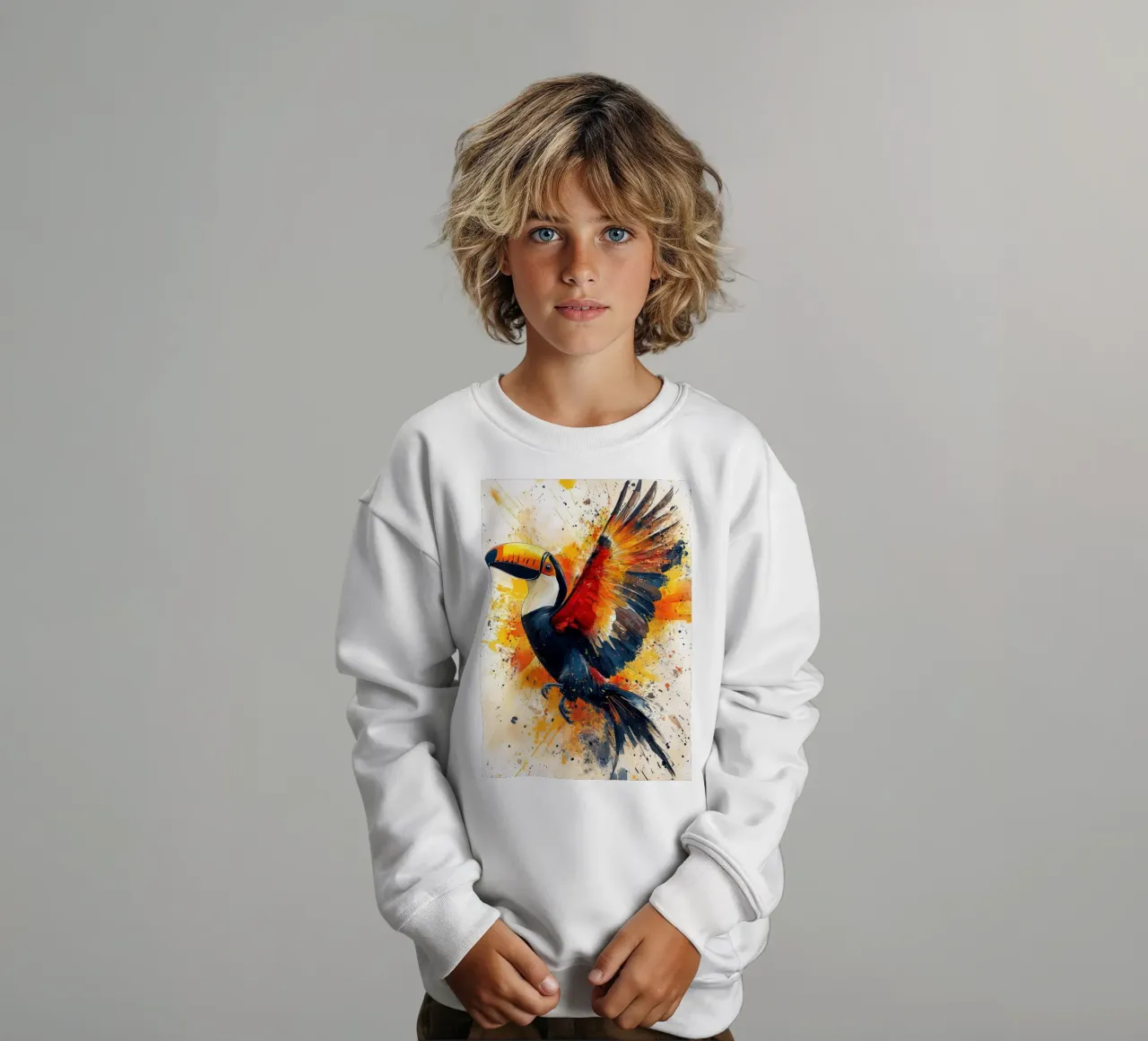Toucan bird art felpa bambino da Lionmixart