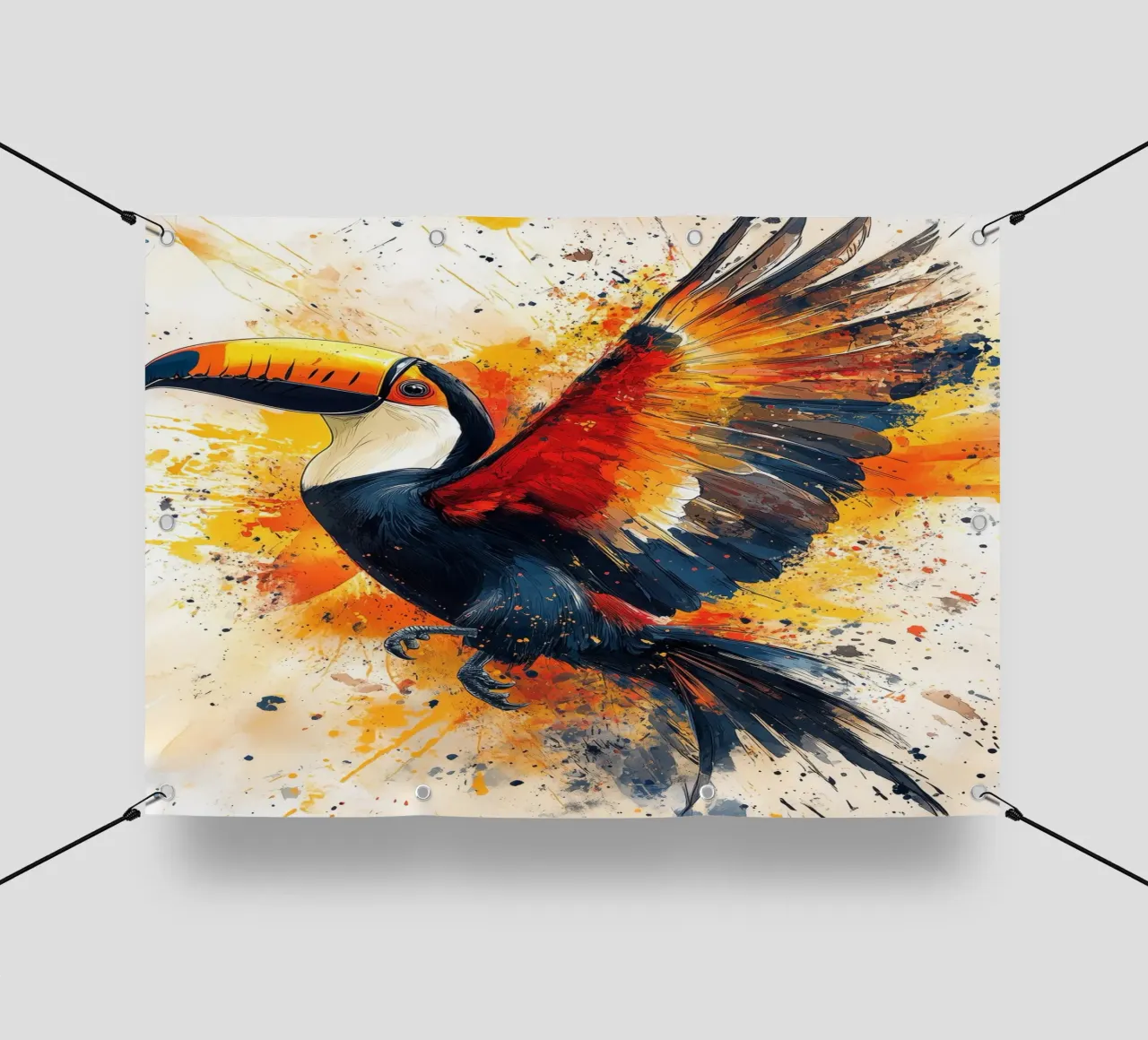 Toucan bird art telo in pvc da Lionmixart