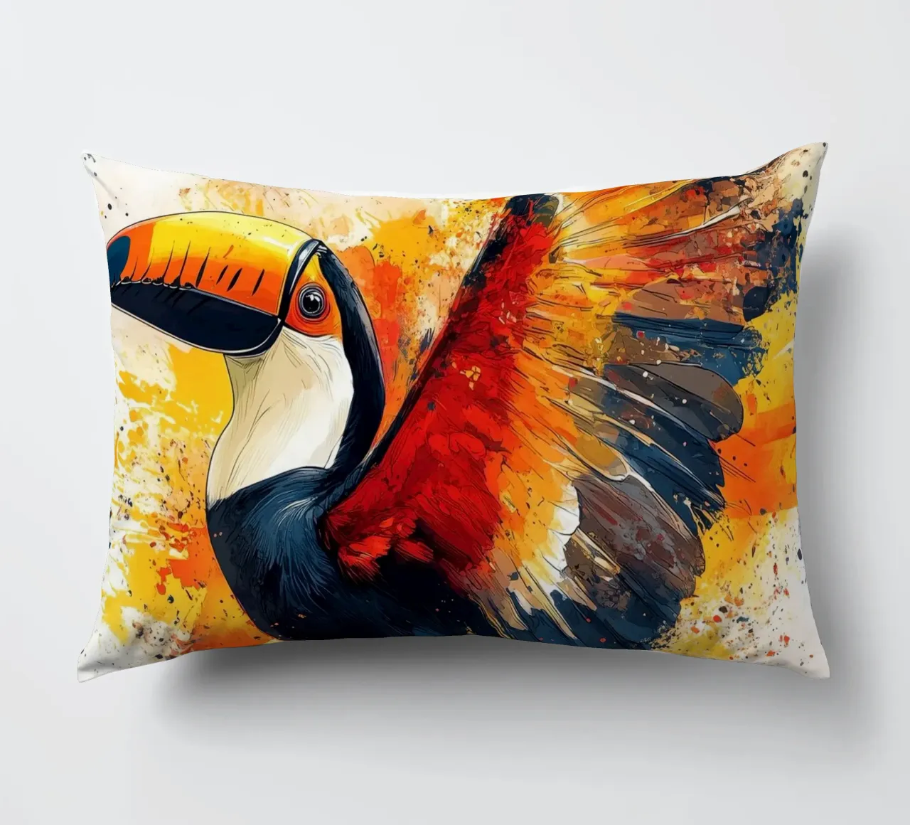 Toucan bird art cuscino da Lionmixart