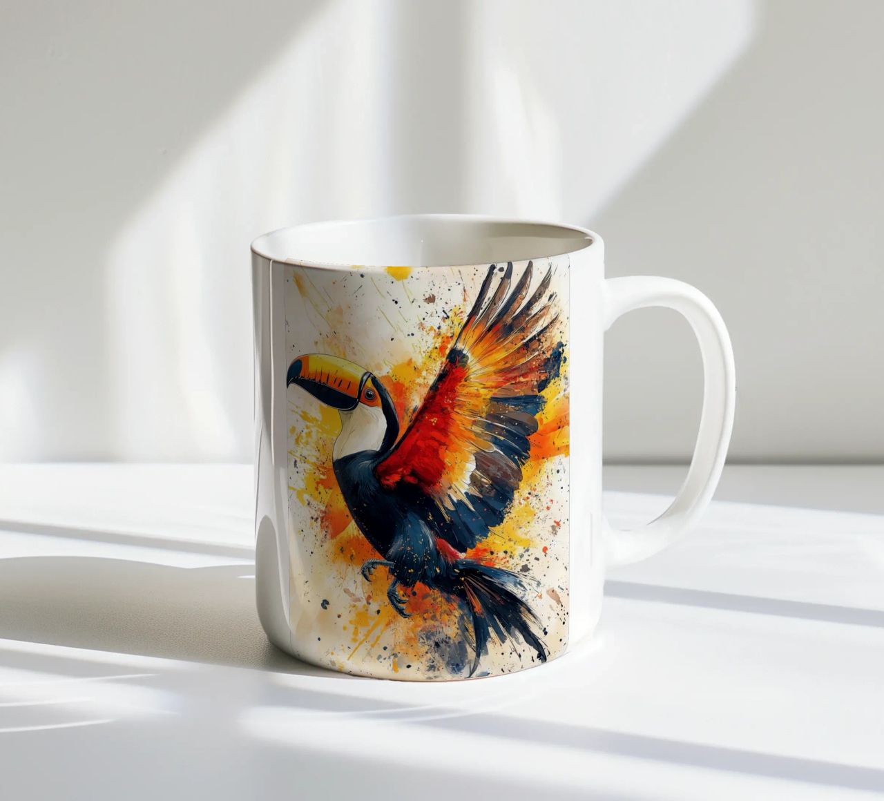 Toucan bird art tazza in ceramica da Lionmixart
