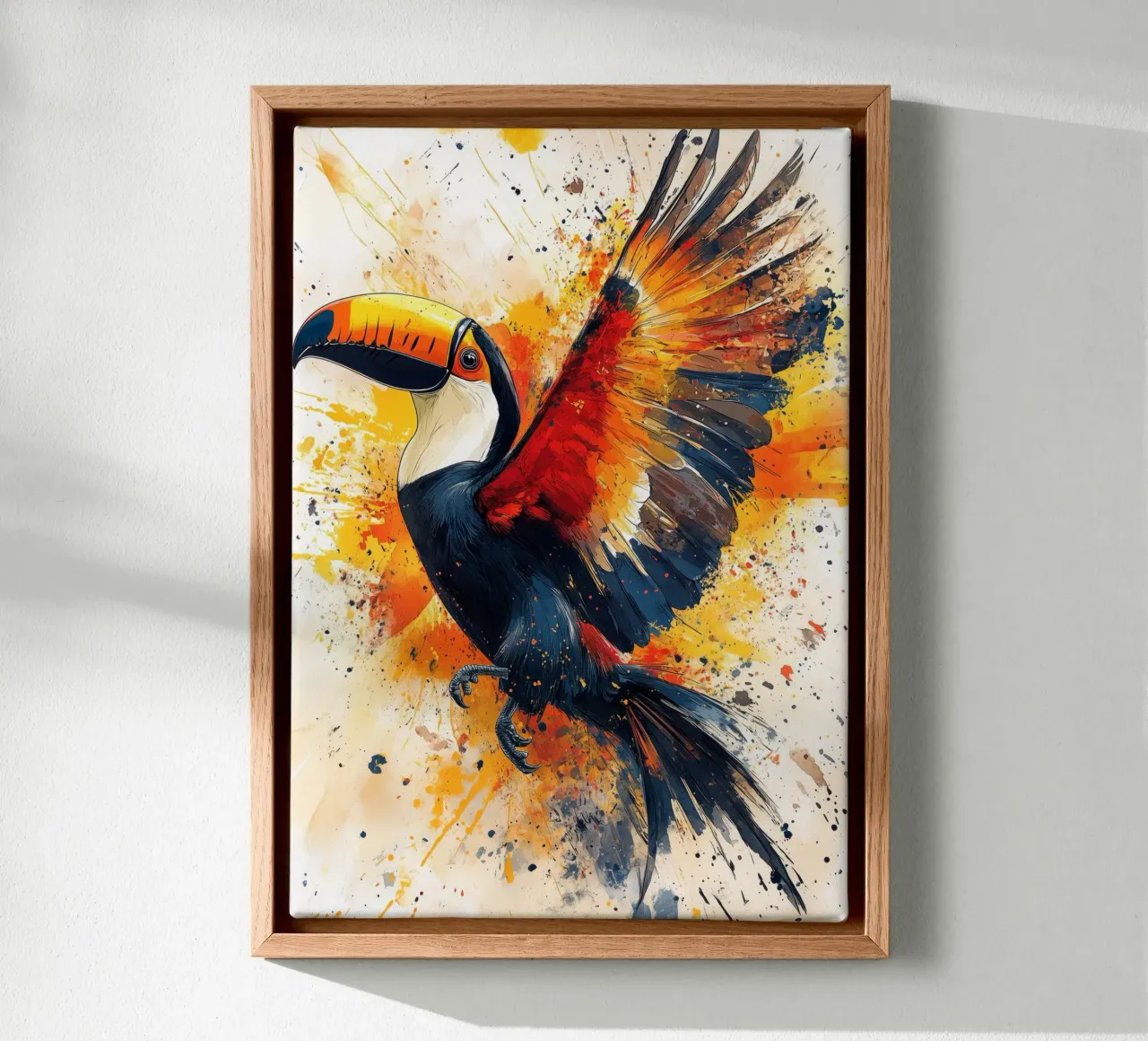 Toucan bird art tela con Cornice a cassetta da Lionmixart