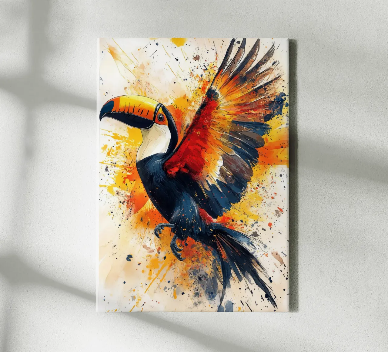Toucan bird art tela con Cornice a cassetta da Lionmixart