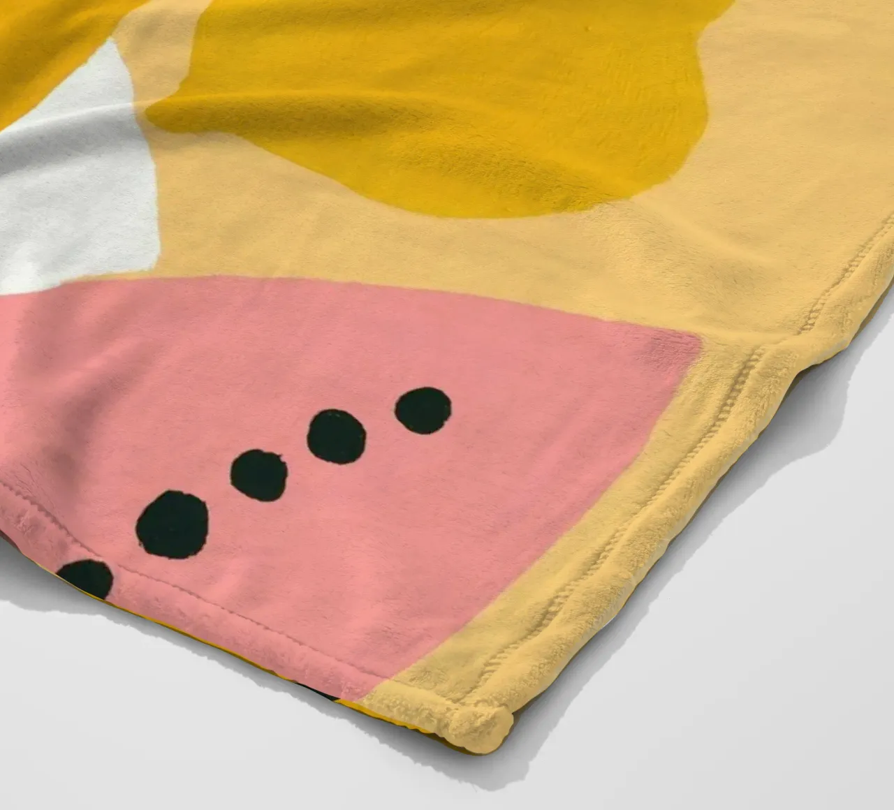 Frutti esotici e botanici in un giallo di tendenza coperta in pile da Autofocus