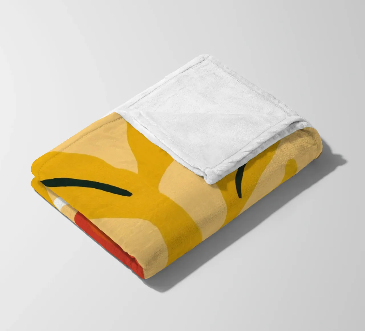 Frutti esotici e botanici in un giallo di tendenza coperta in pile da Autofocus