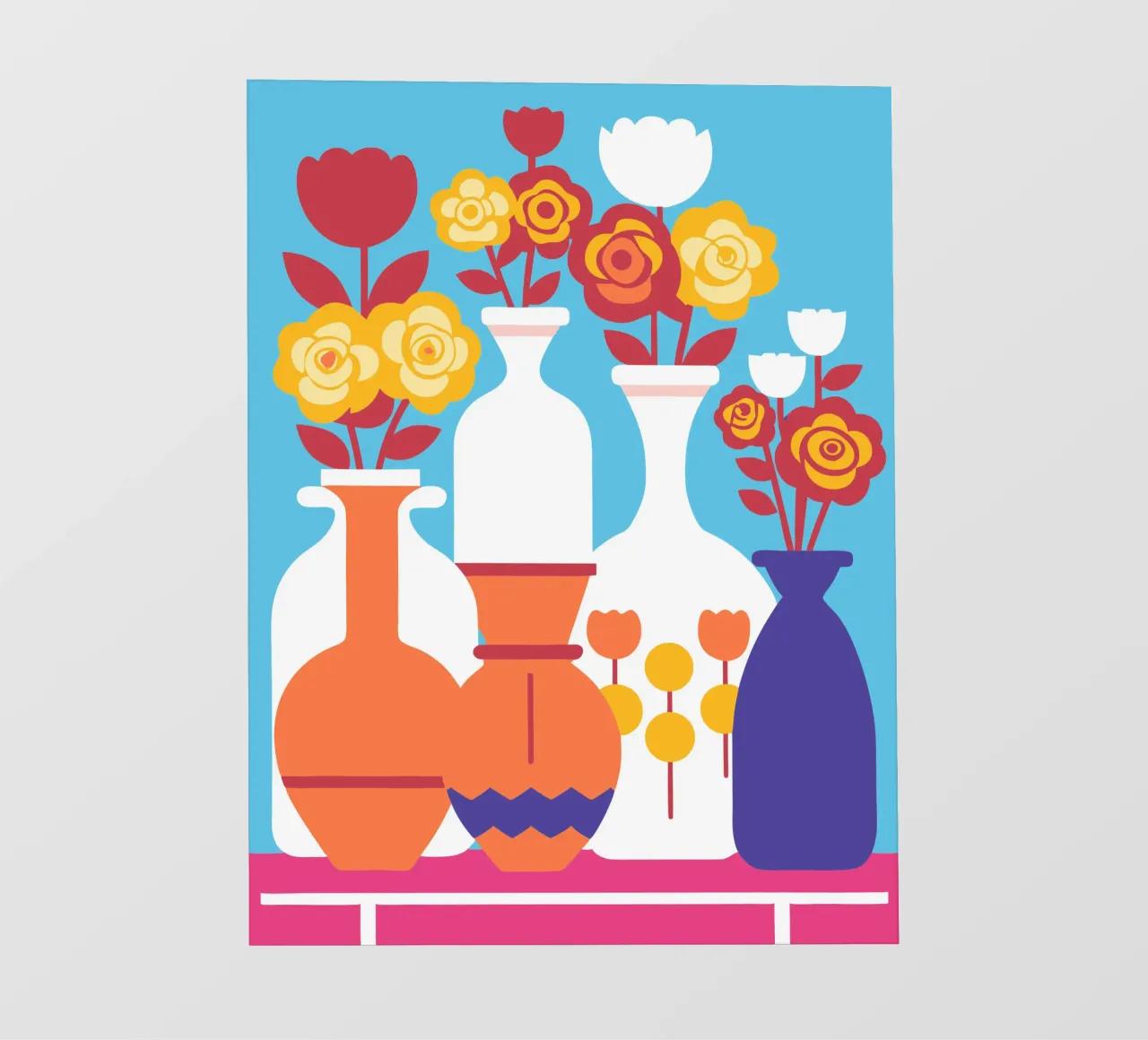 Decorazione con vaso di fiori telo in pvc da FLOWER PLACE SHOP