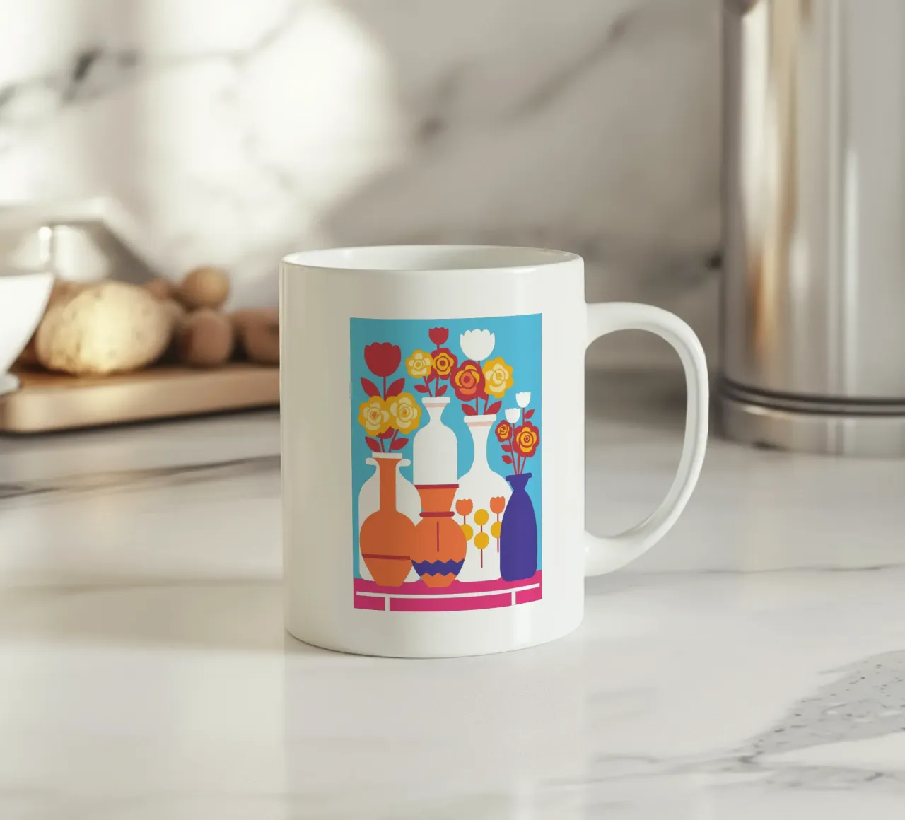Decorazione con vaso di fiori tazza in ceramica da FLOWER PLACE SHOP