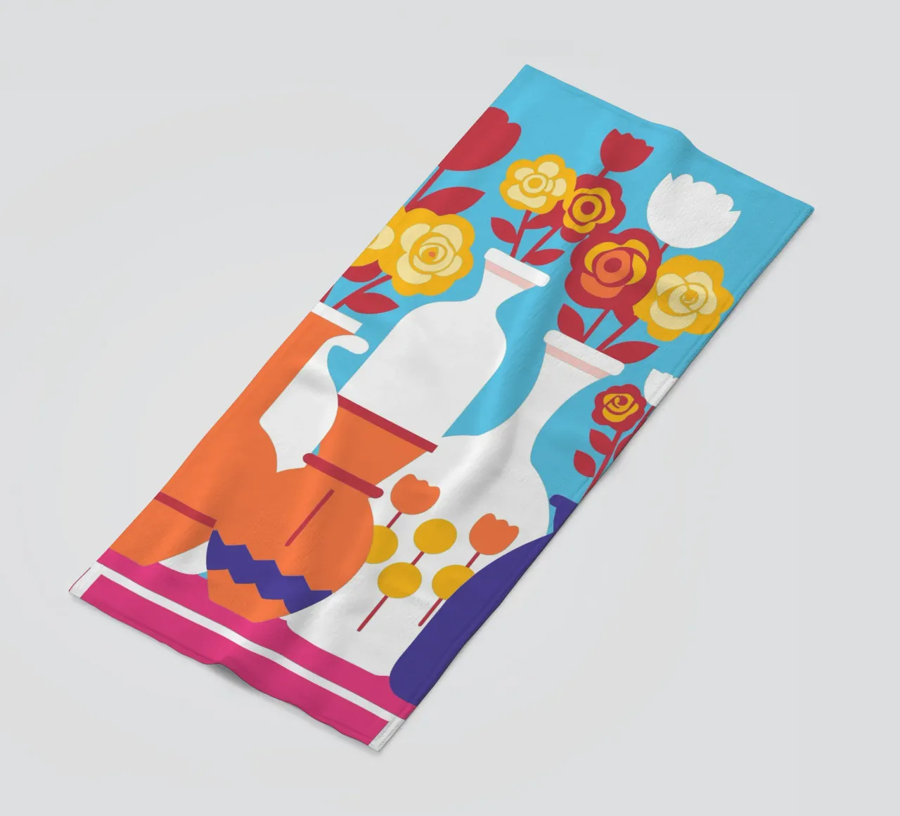 Decorazione con vaso di fiori telo mare da FLOWER PLACE SHOP