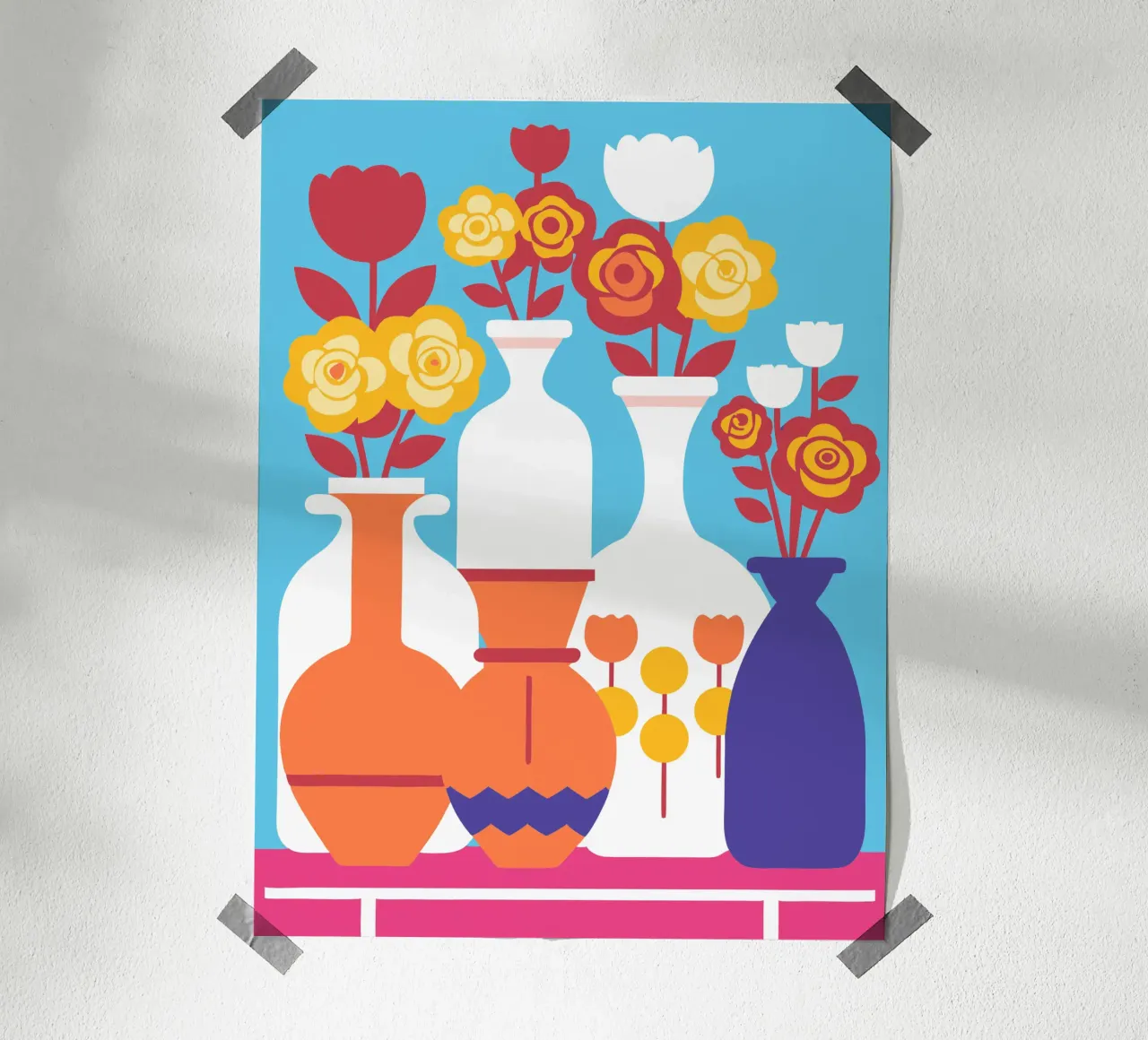 Decorazione con vaso di fiori poster da FLOWER PLACE SHOP