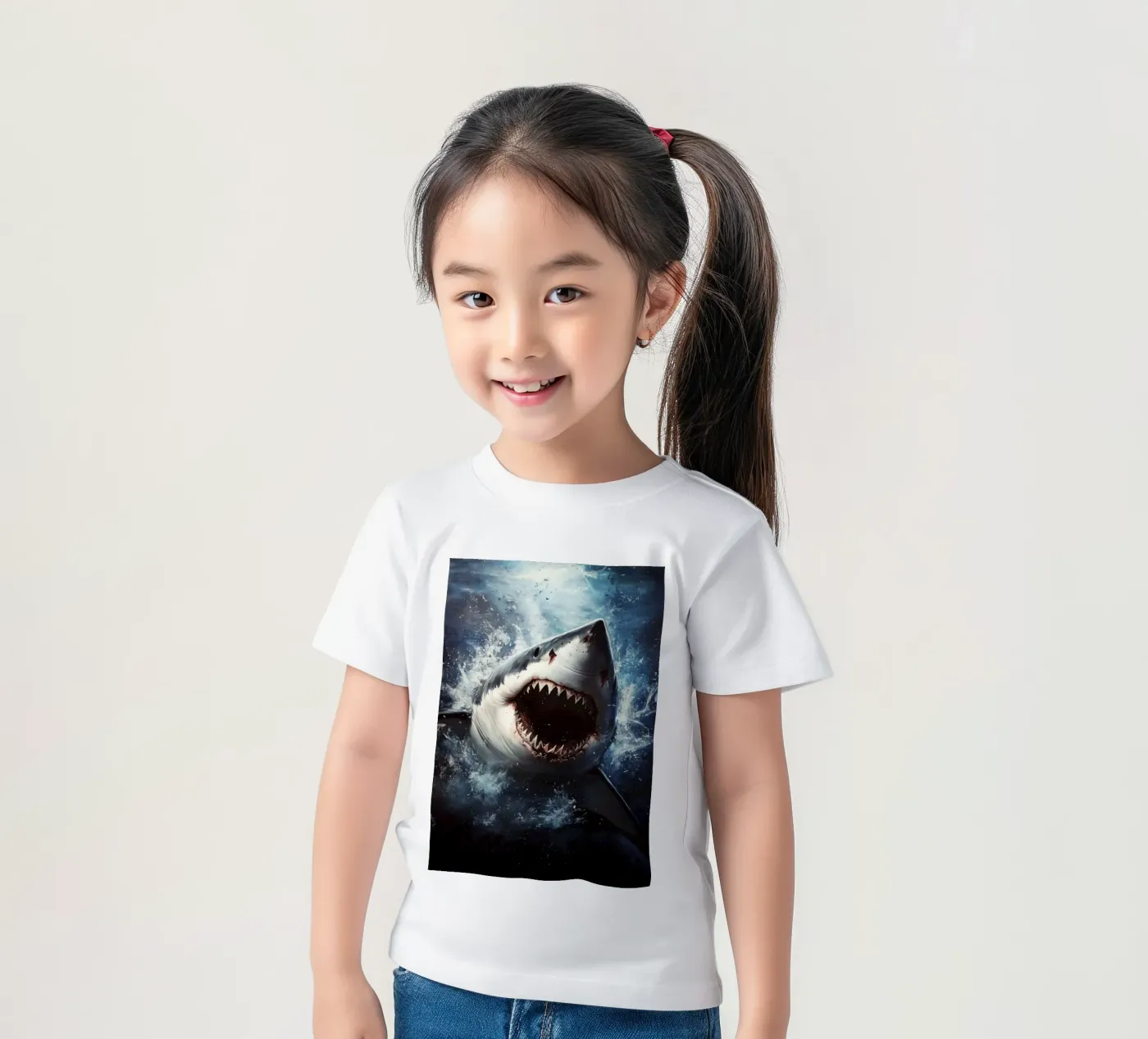 Squalo t-shirt bambini da Lionmixart