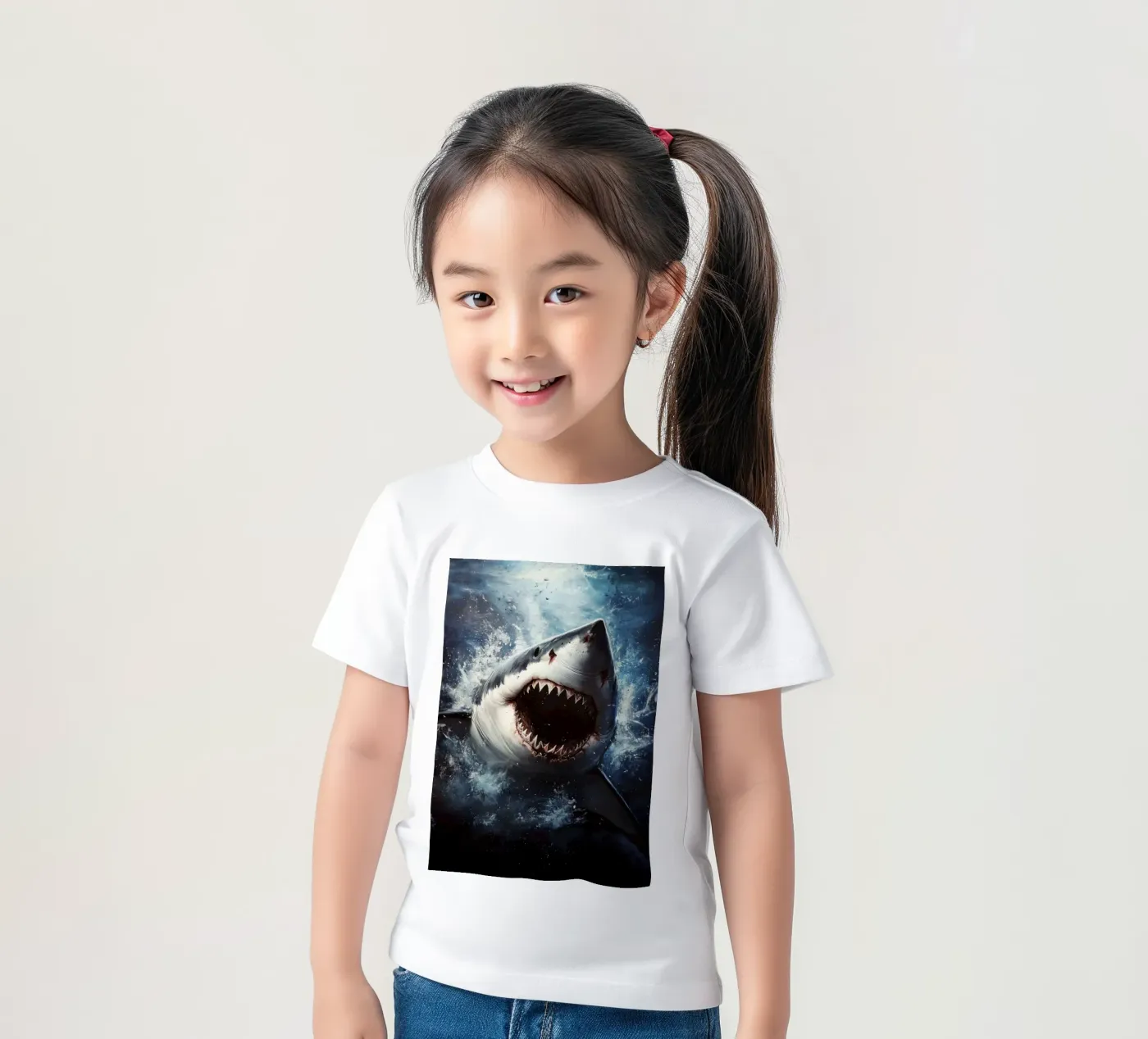 Squalo t-shirt bambini da Lionmixart