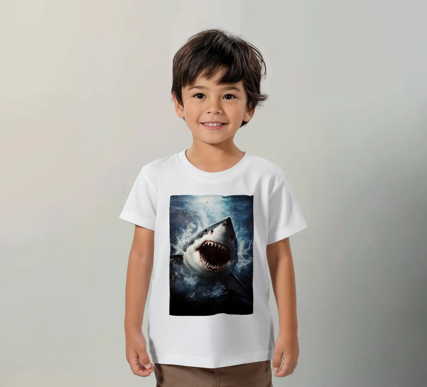 Squalo t-shirt bambini da Lionmixart