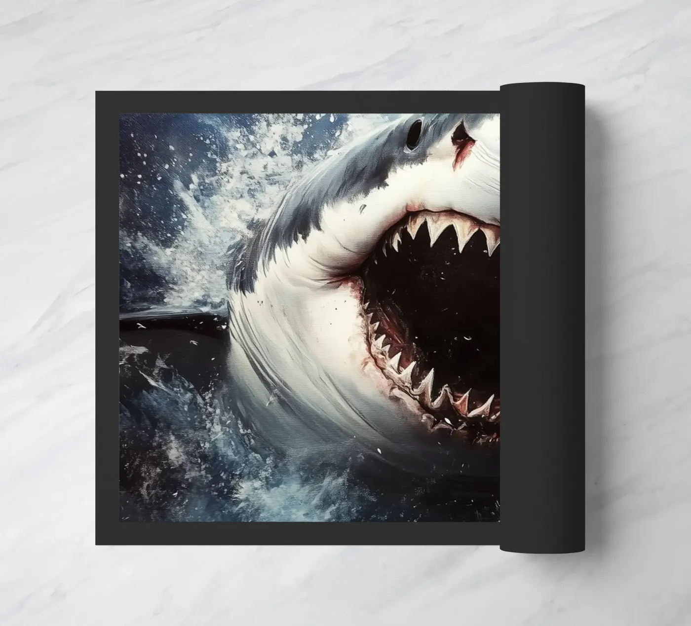 Hai Fußmatte von Lionmixart