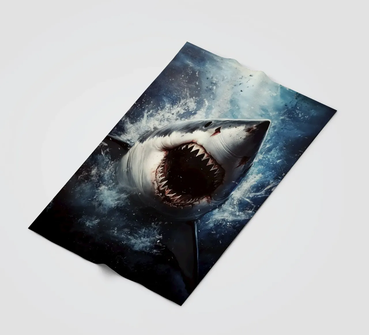 Hai Fleecedecke von Lionmixart