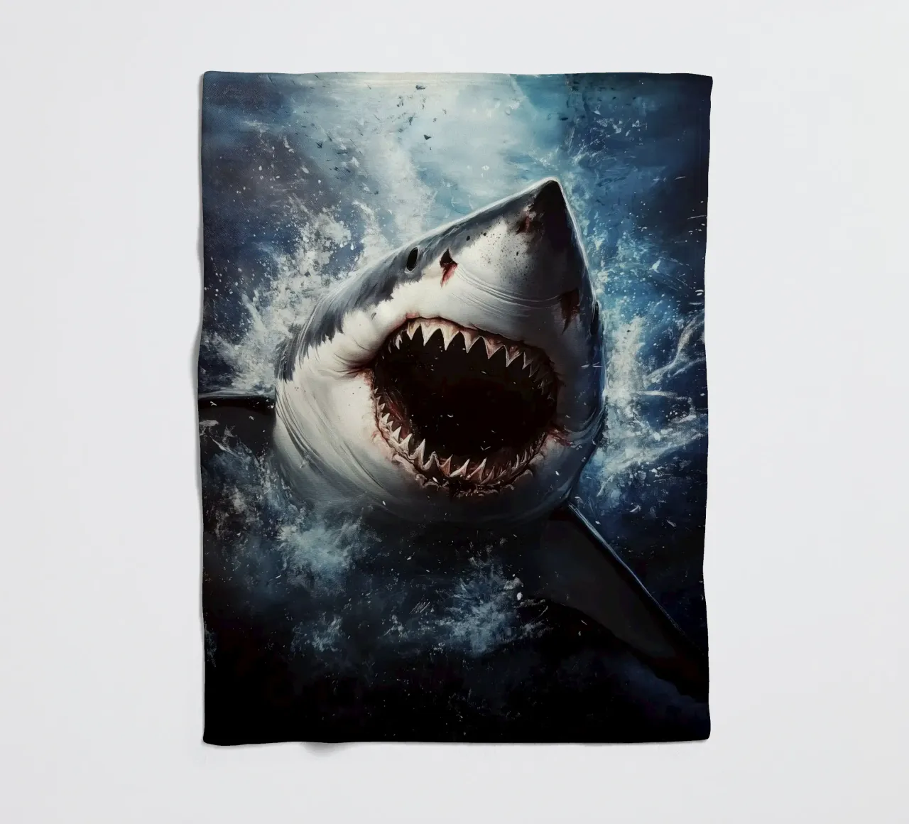 Hai Fleecedecke von Lionmixart