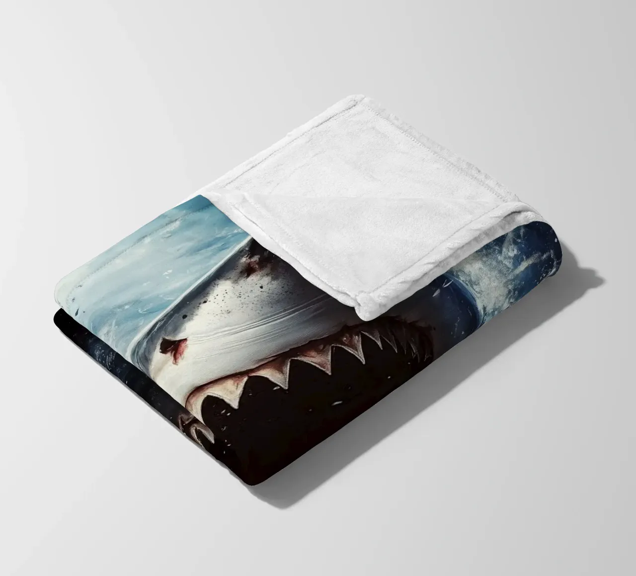 Hai Fleecedecke von Lionmixart