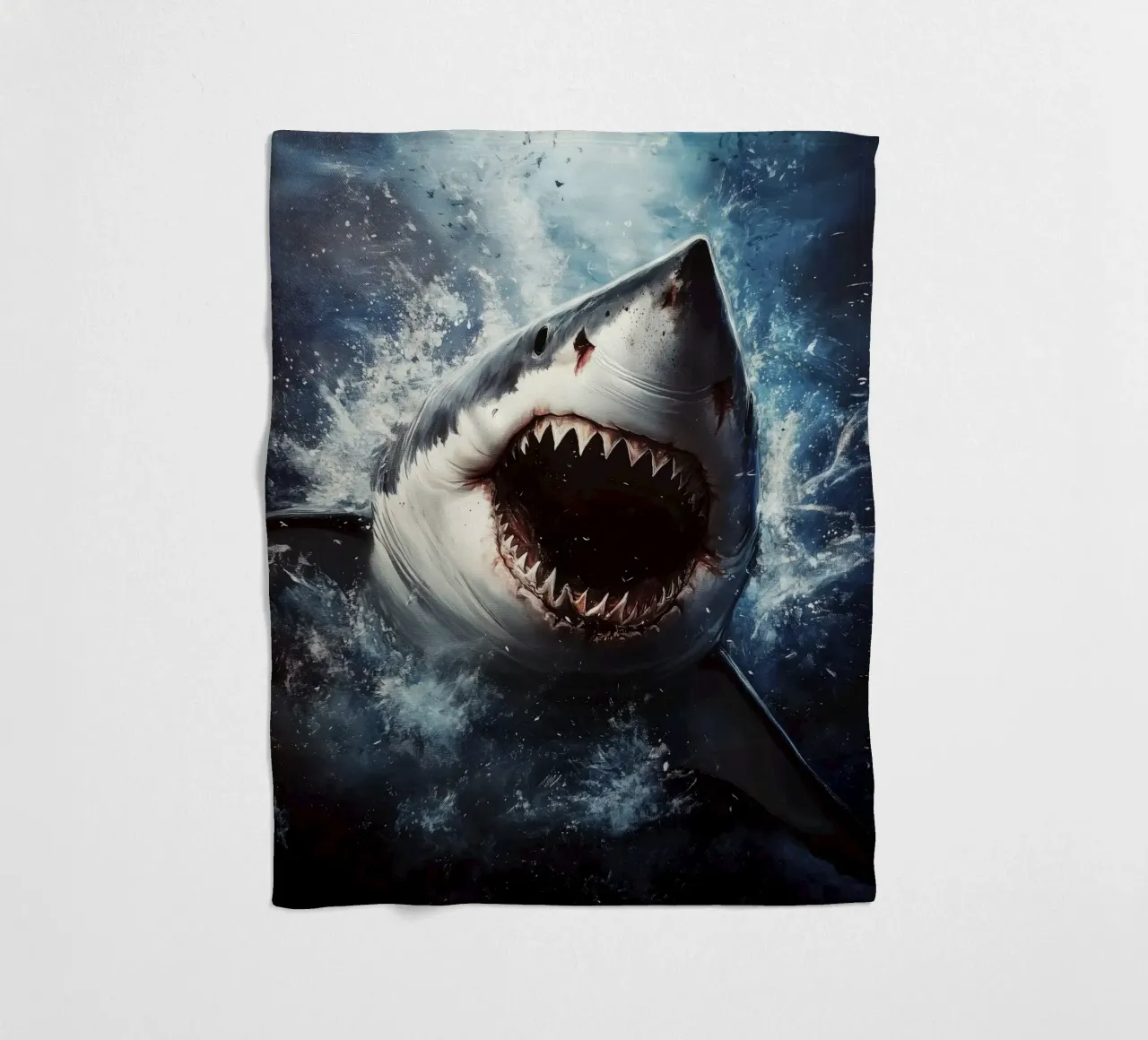 Hai Fleecedecke von Lionmixart