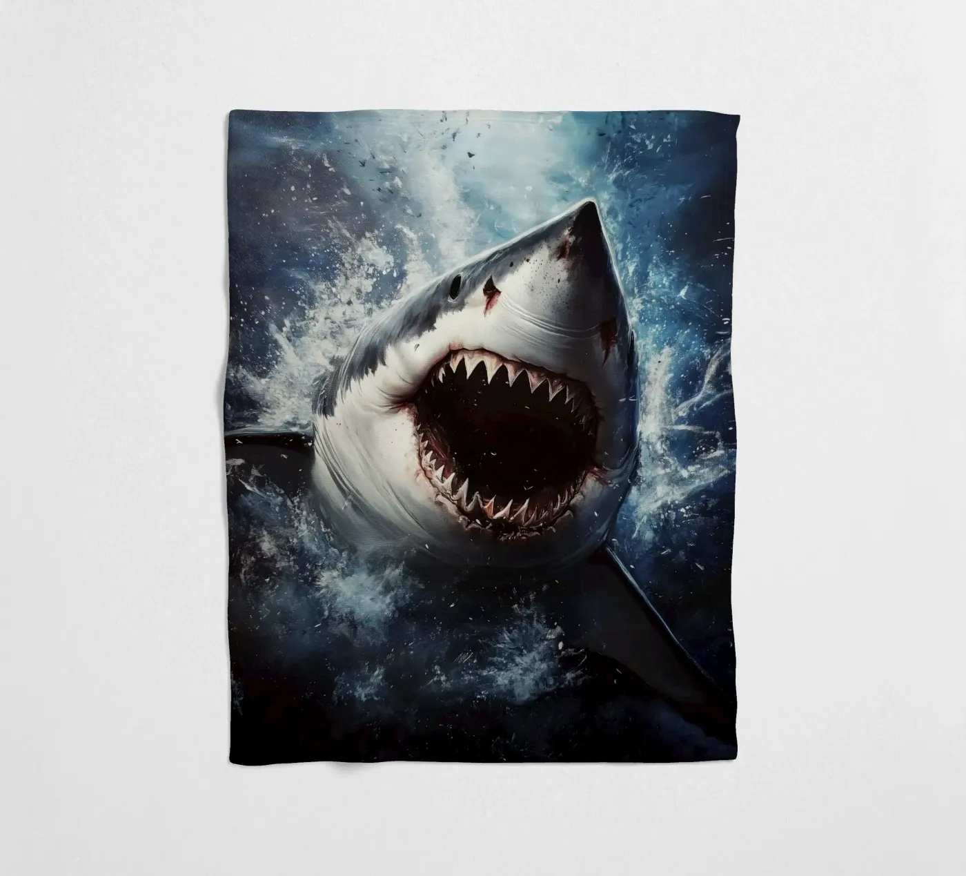 Hai Fleecedecke von Lionmixart