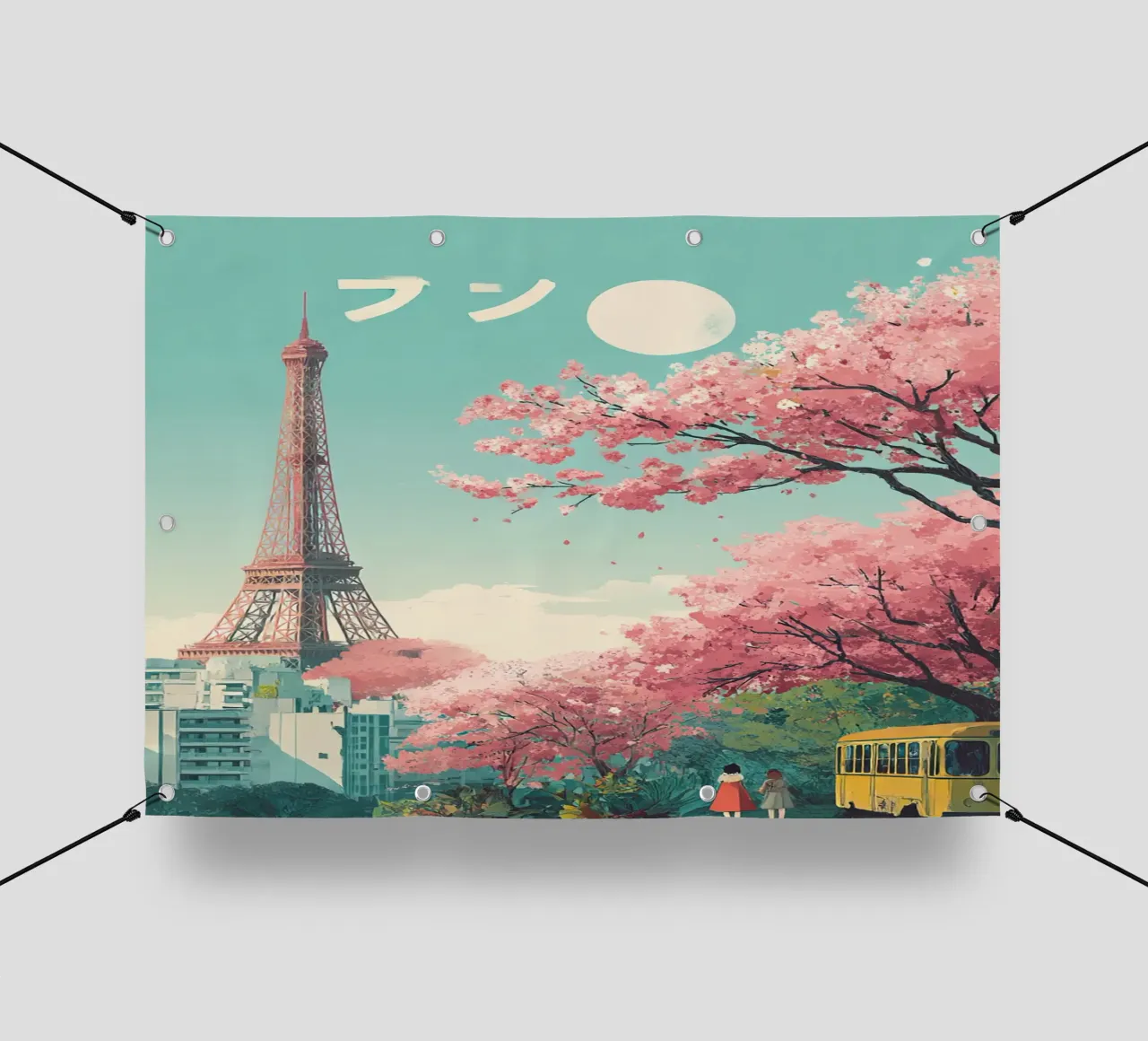 Spring in Paris telo in pvc da Mosaic Dialogue