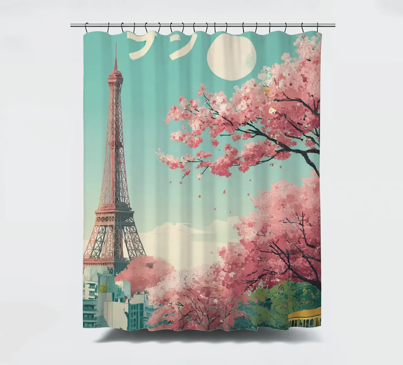 Spring in Paris tenda da doccia da Mosaic Dialogue