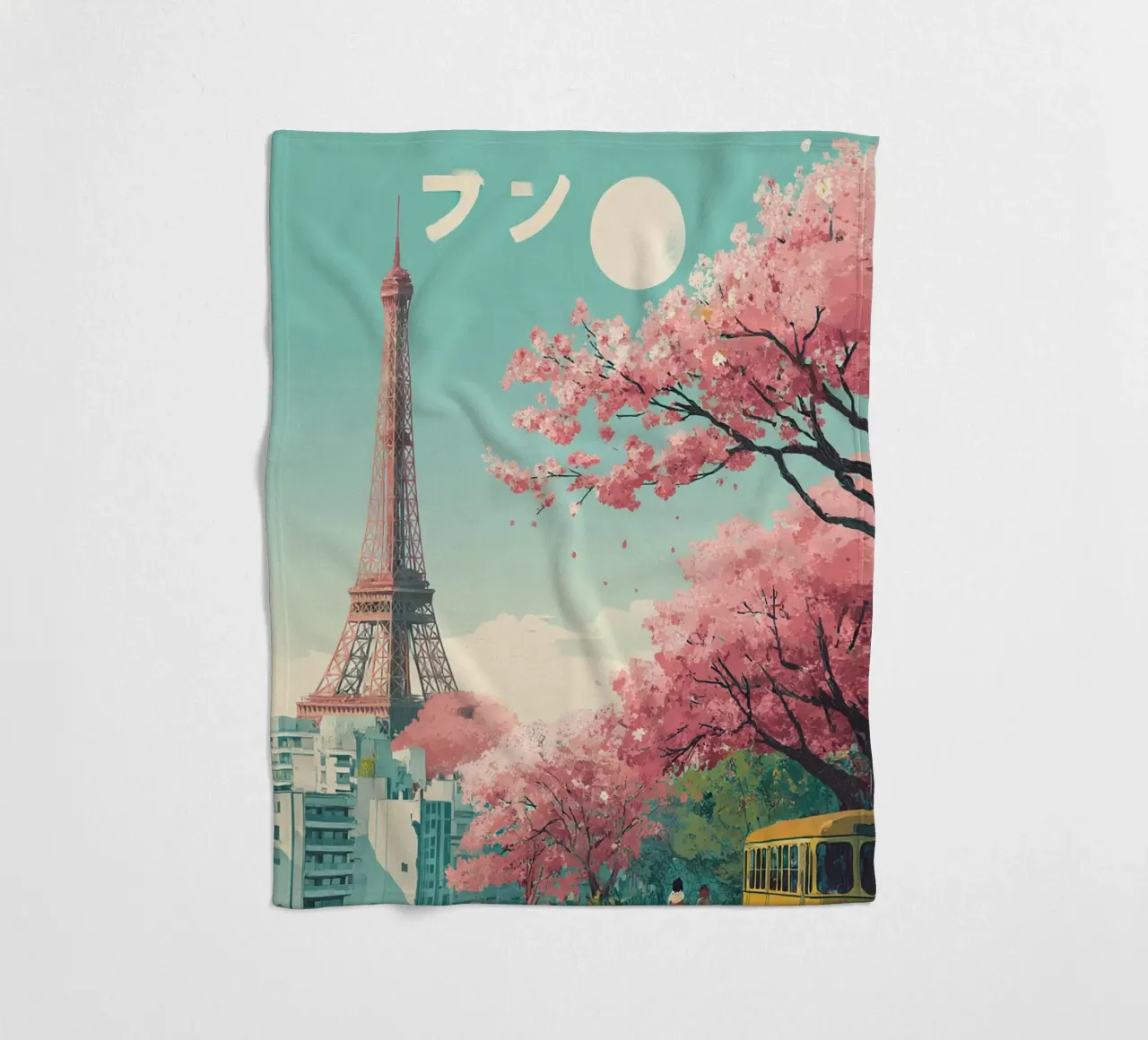 Spring in Paris coperta in pile da Mosaic Dialogue