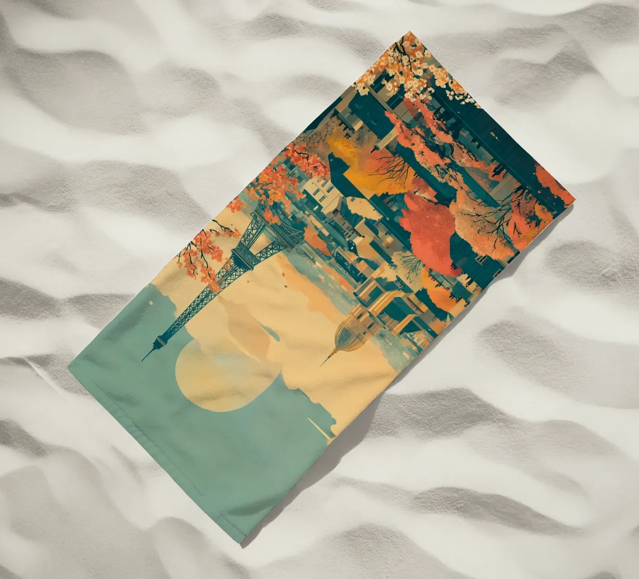 Autumn Reverie over Paris telo mare da Mosaic Dialogue