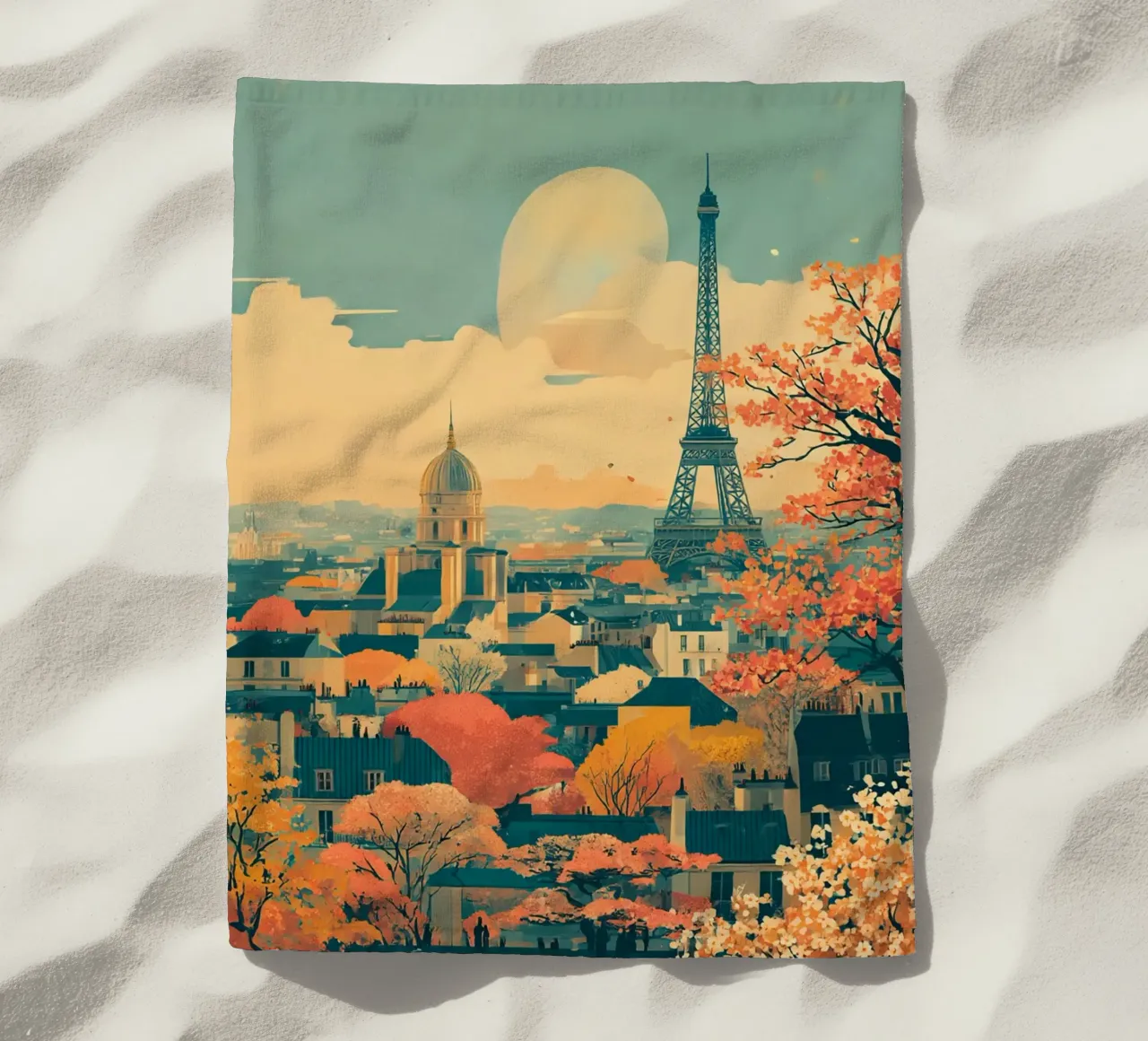 Autumn Reverie over Paris telo mare da Mosaic Dialogue