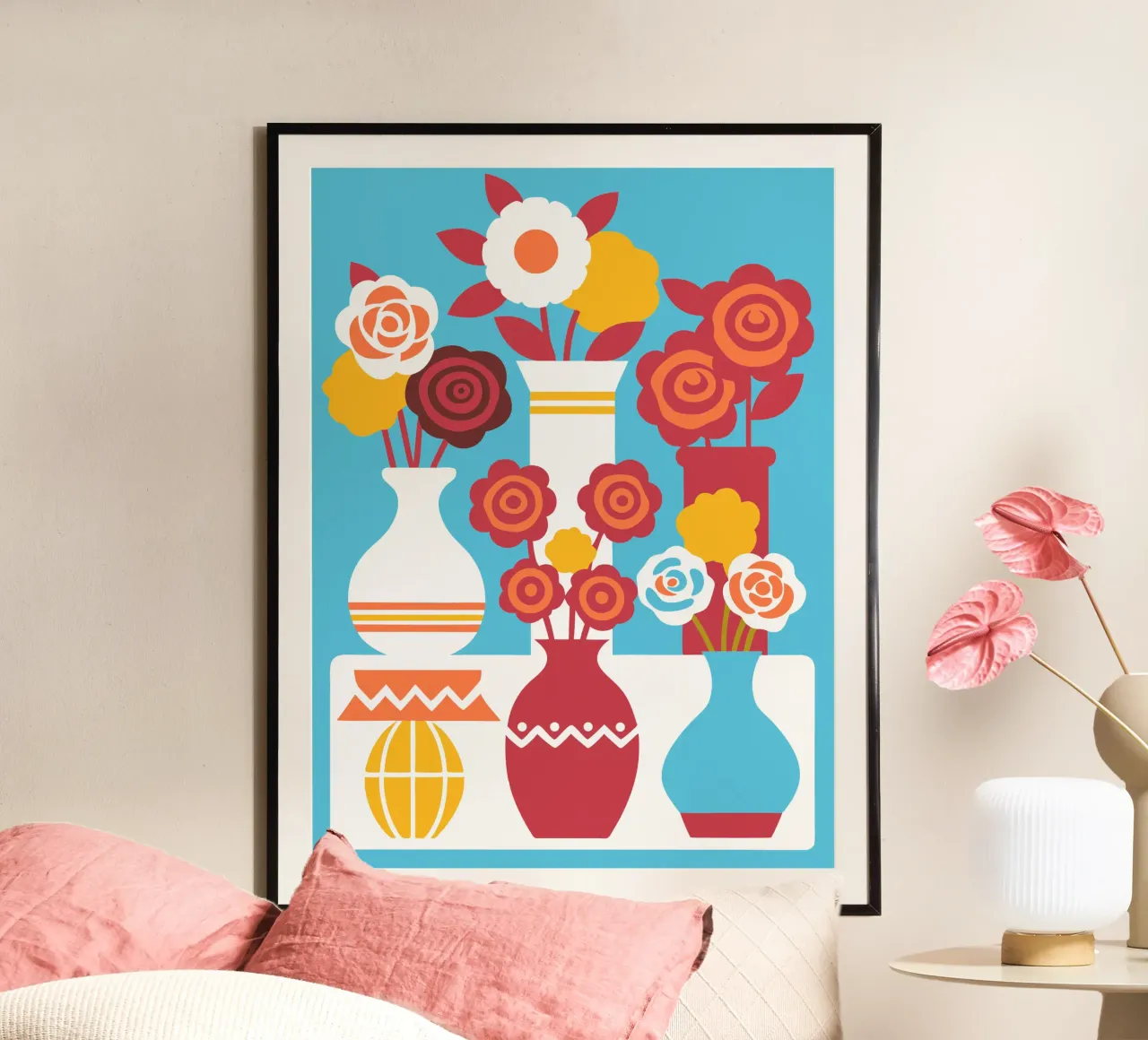 Sei vasi da fiori poster da FLOWER PLACE SHOP