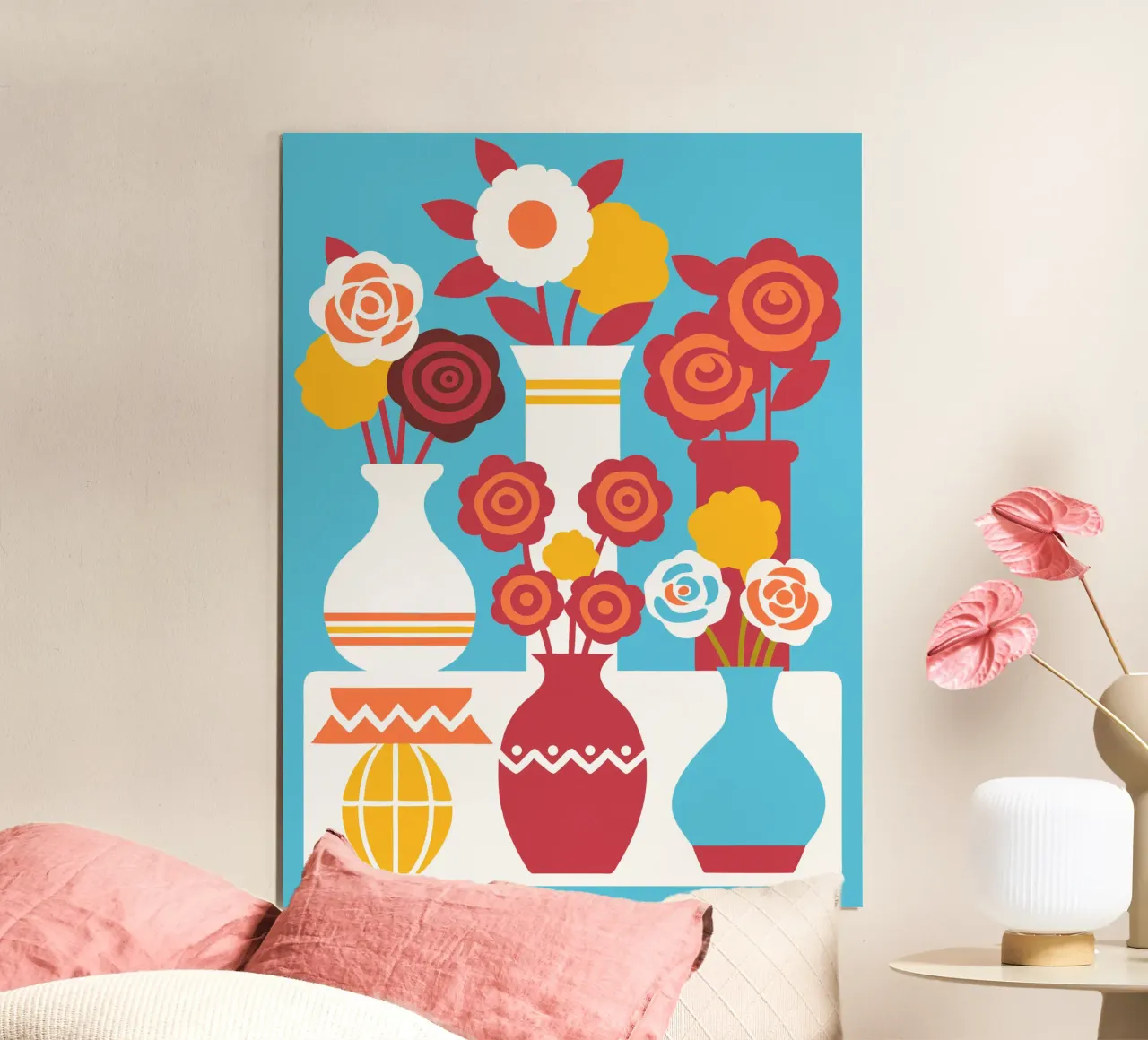 Sei vasi da fiori poster da FLOWER PLACE SHOP